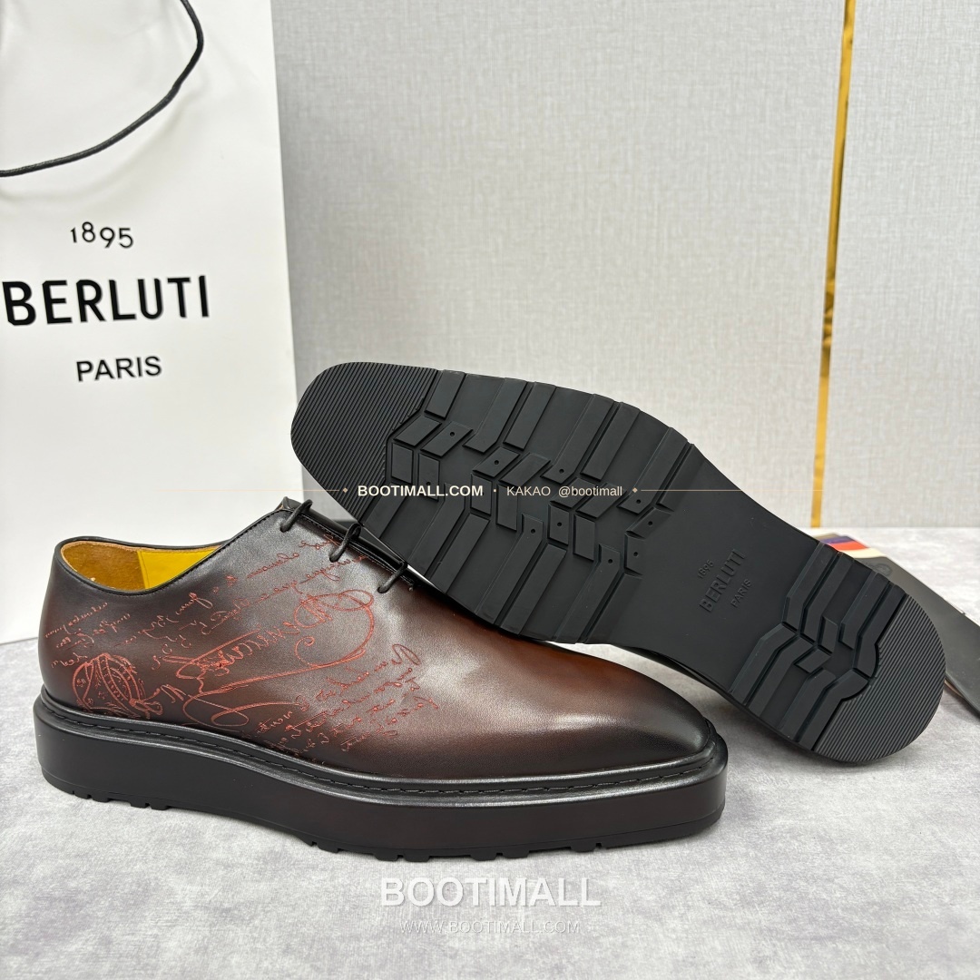 벨루티 베네치아가죽 수공염색 스크리토 알토 옥스퍼드 슈즈 Berluti Venezia Leather Hand Patina Scritto Alto Oxford Shoes 9