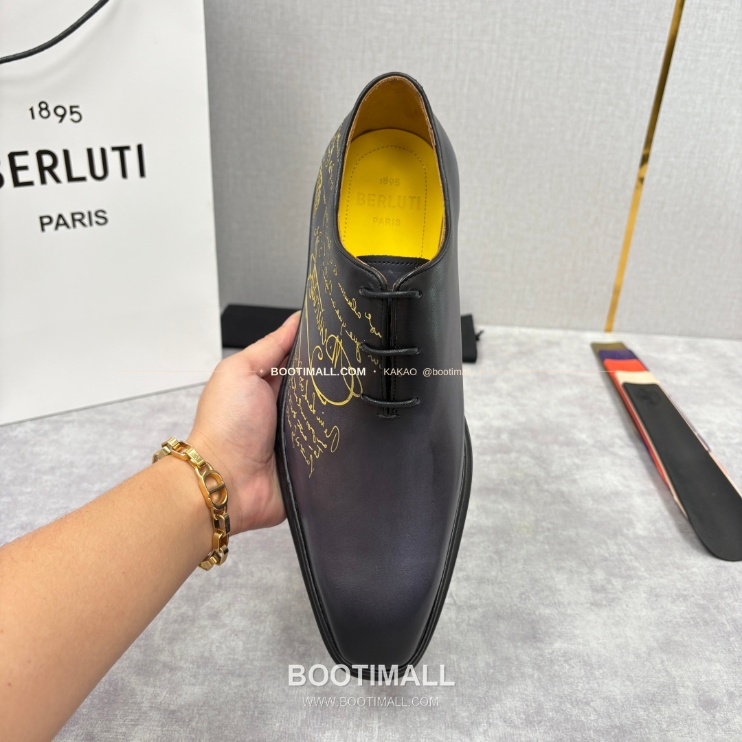 벨루티 베네치아가죽 수공염색 스크리토 알토 옥스퍼드 슈즈 Berluti Venezia Leather Hand Patina Scritto Alto Oxford Shoes 5