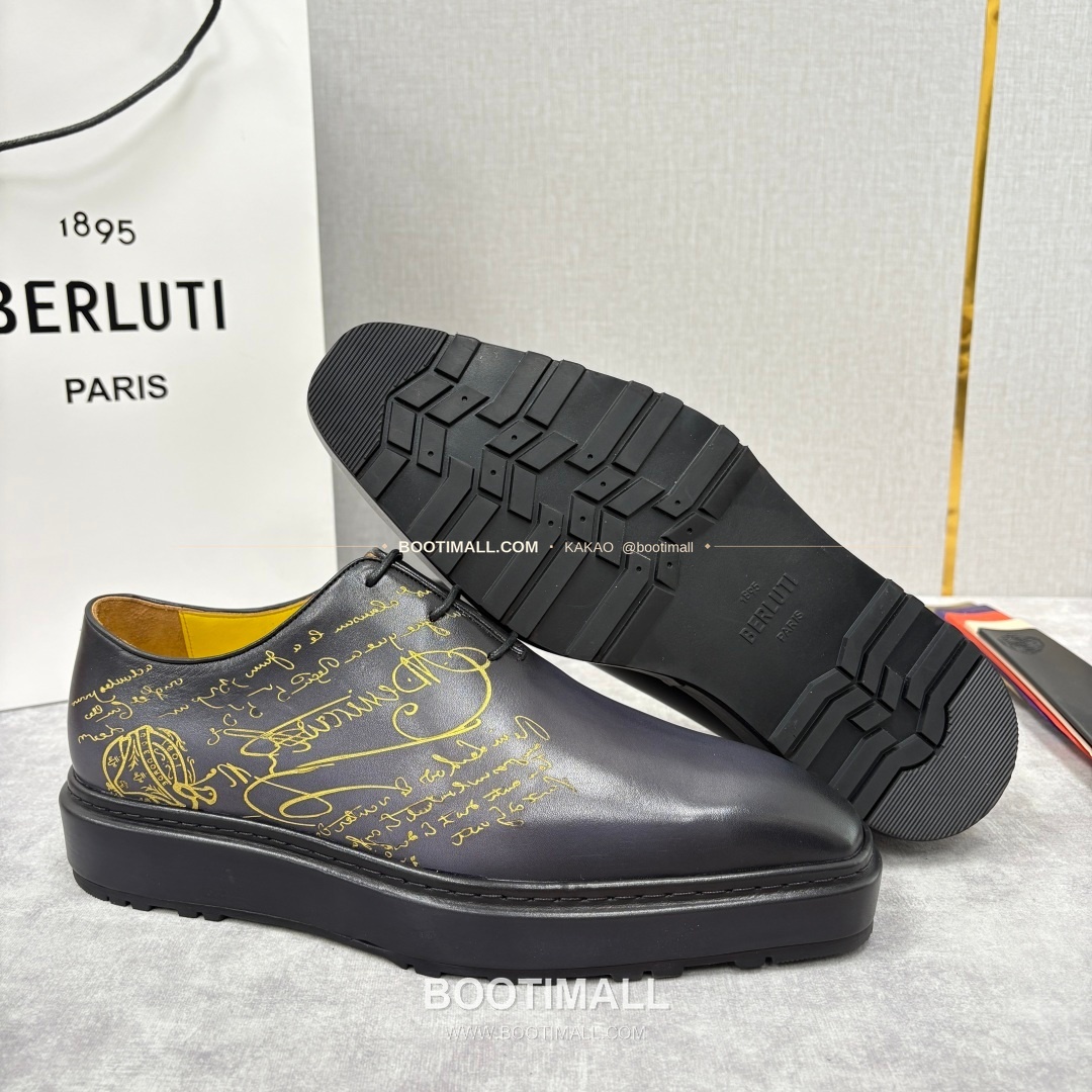 벨루티 베네치아가죽 수공염색 스크리토 알토 옥스퍼드 슈즈 Berluti Venezia Leather Hand Patina Scritto Alto Oxford Shoes 9