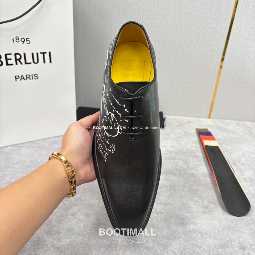 벨루티 베네치아가죽 수공염색 스크리토 알토 옥스퍼드 슈즈 Berluti Venezia Leather Hand Patina Scritto Alto Oxford Shoes 5