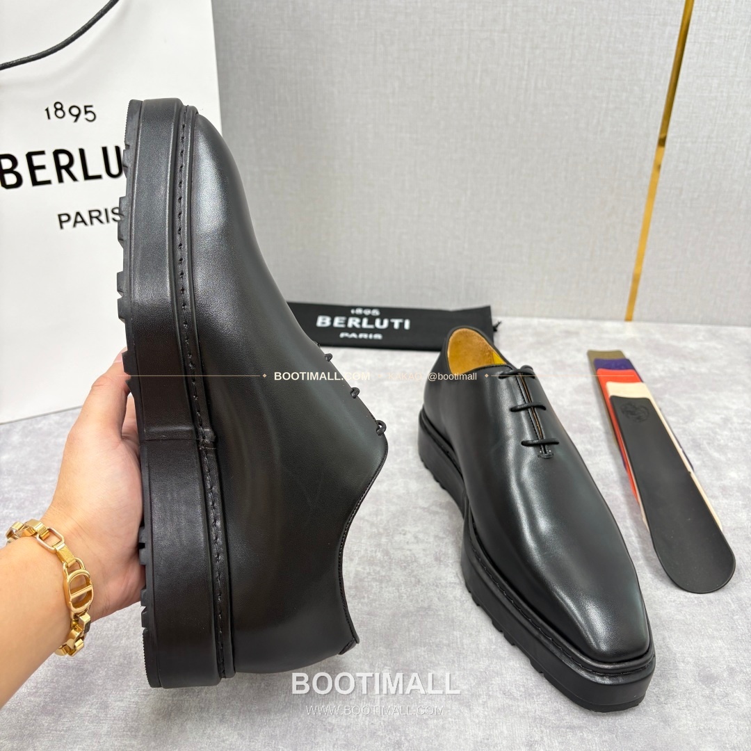 벨루티 베네치아가죽 수공염색 스크리토 알토 옥스퍼드 슈즈 Berluti Venezia Leather Hand Patina Scritto Alto Oxford Shoes 6