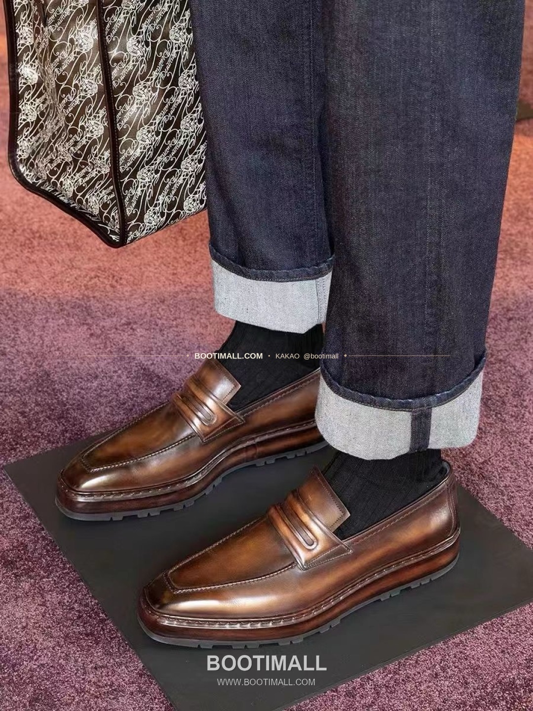 벨루티 베네치아가죽 수공염색 알토 슬립온 옥스퍼드 슈즈 Berluti Venezia Leather Hand Patina Alto Slip-On Oxford Shoes 1