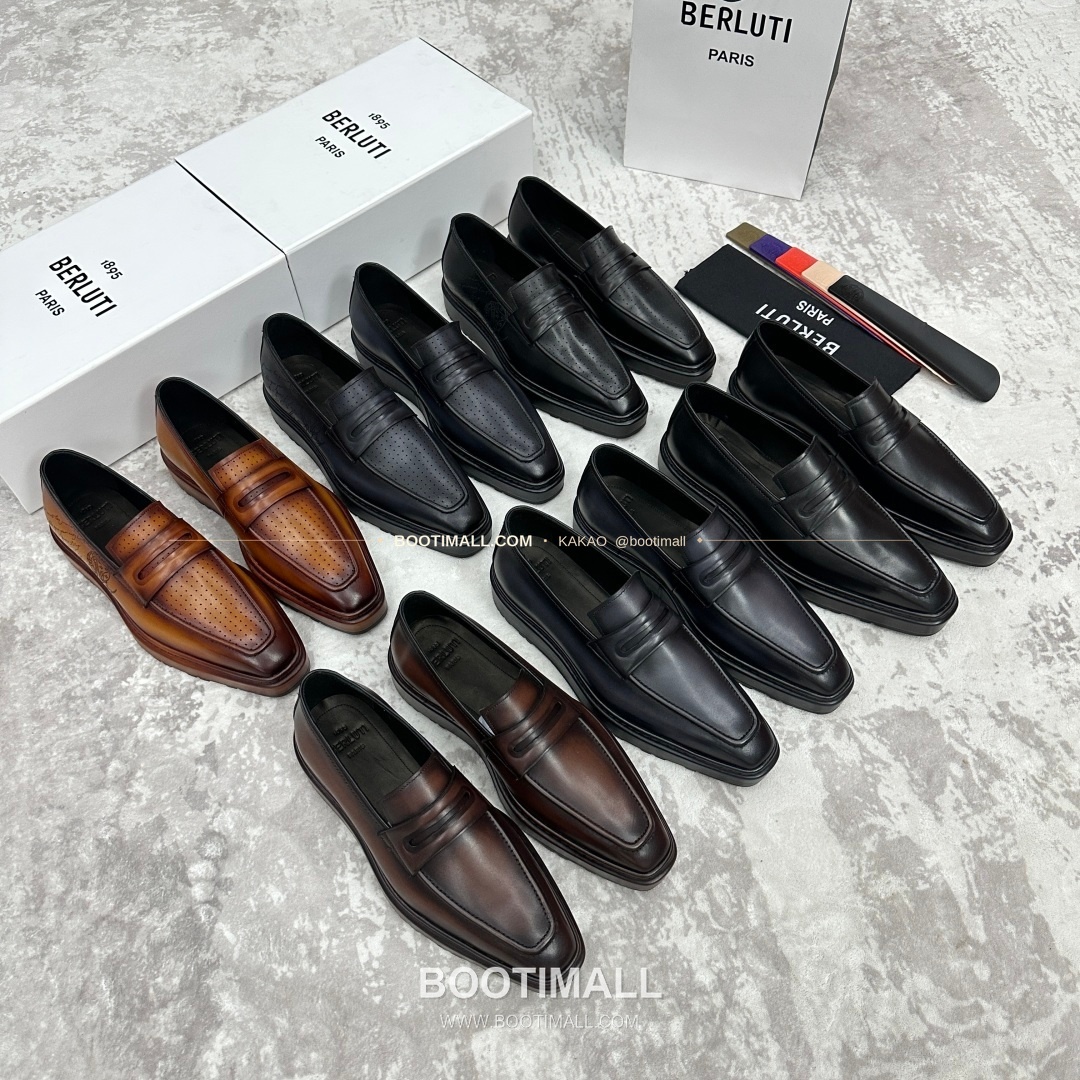 벨루티 베네치아가죽 수공염색 알토 슬립온 옥스퍼드 슈즈 Berluti Venezia Leather Hand Patina Alto Slip-On Oxford Shoes 3