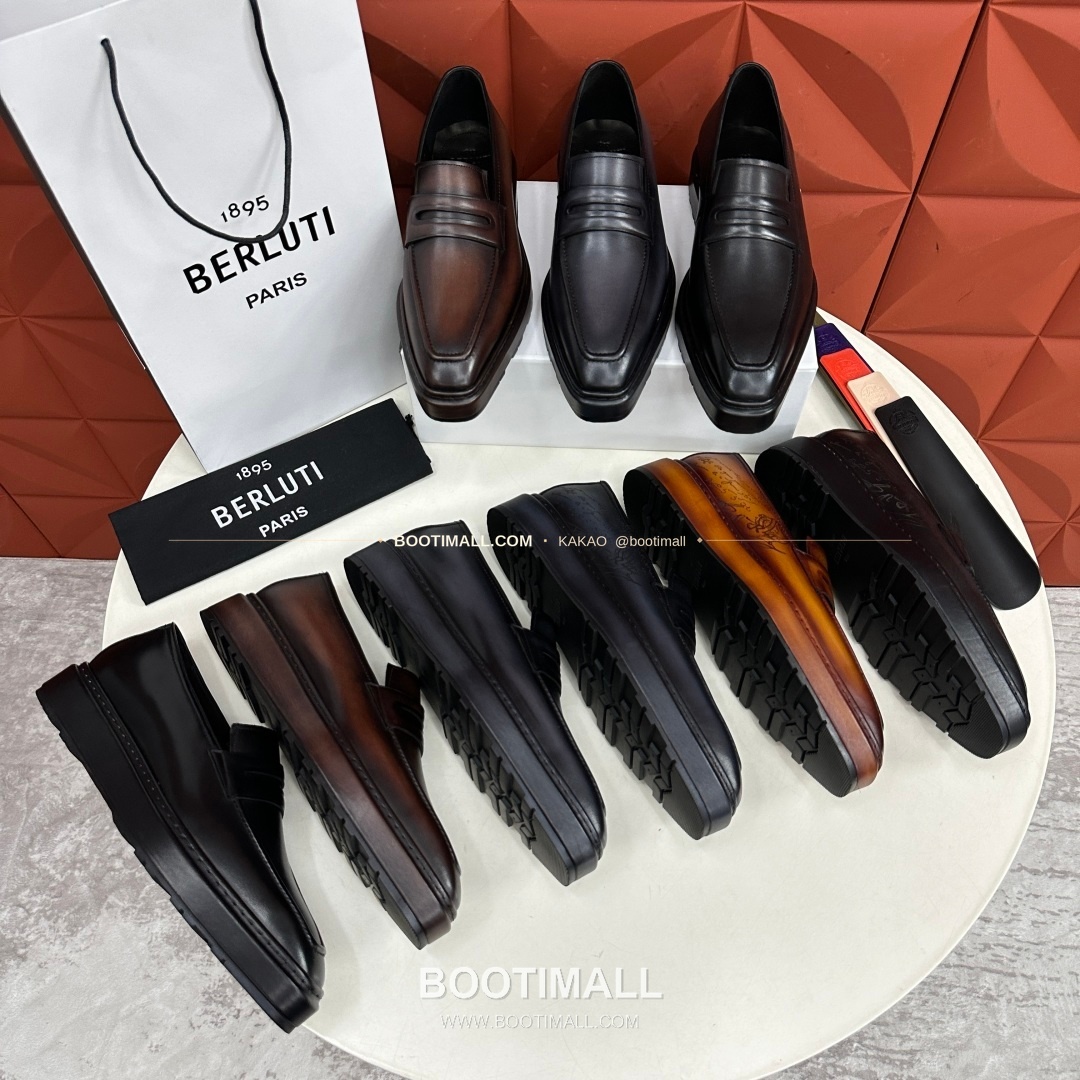 벨루티 베네치아가죽 수공염색 알토 슬립온 옥스퍼드 슈즈 Berluti Venezia Leather Hand Patina Alto Slip-On Oxford Shoes 7