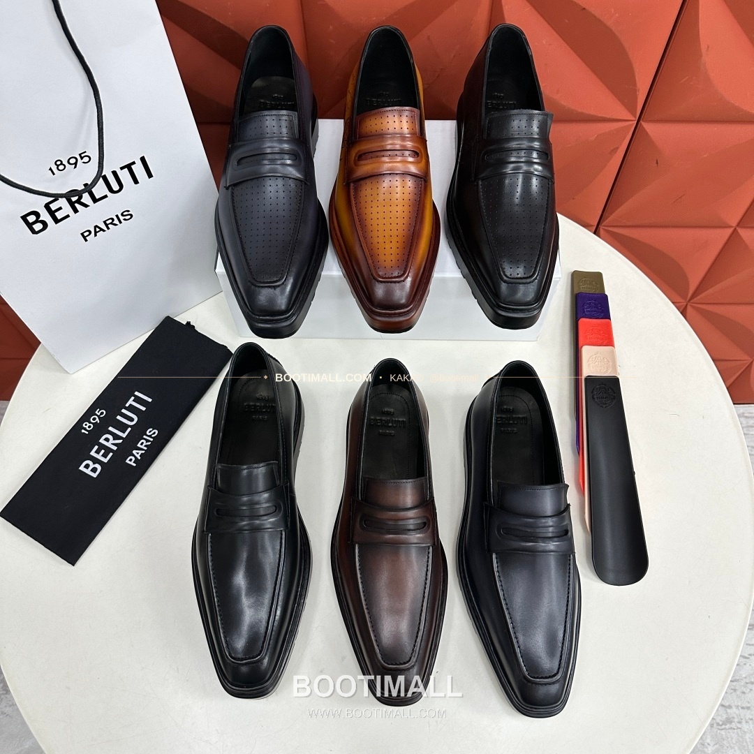 벨루티 베네치아가죽 수공염색 알토 슬립온 옥스퍼드 슈즈 Berluti Venezia Leather Hand Patina Alto Slip-On Oxford Shoes 8