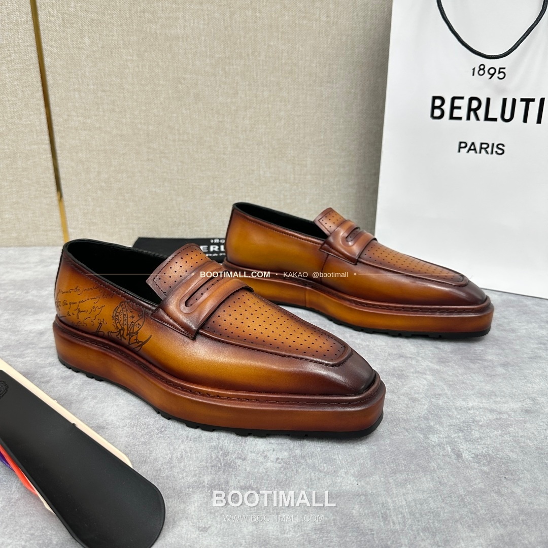 벨루티 베네치아가죽 수공염색 알토 슬립온 옥스퍼드 슈즈 Berluti Venezia Leather Hand Patina Alto Slip-On Oxford Shoes 11