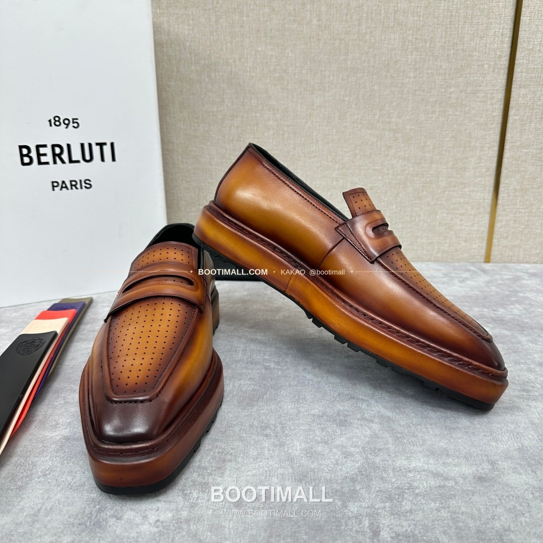벨루티 베네치아가죽 수공염색 알토 슬립온 옥스퍼드 슈즈 Berluti Venezia Leather Hand Patina Alto Slip-On Oxford Shoes 16