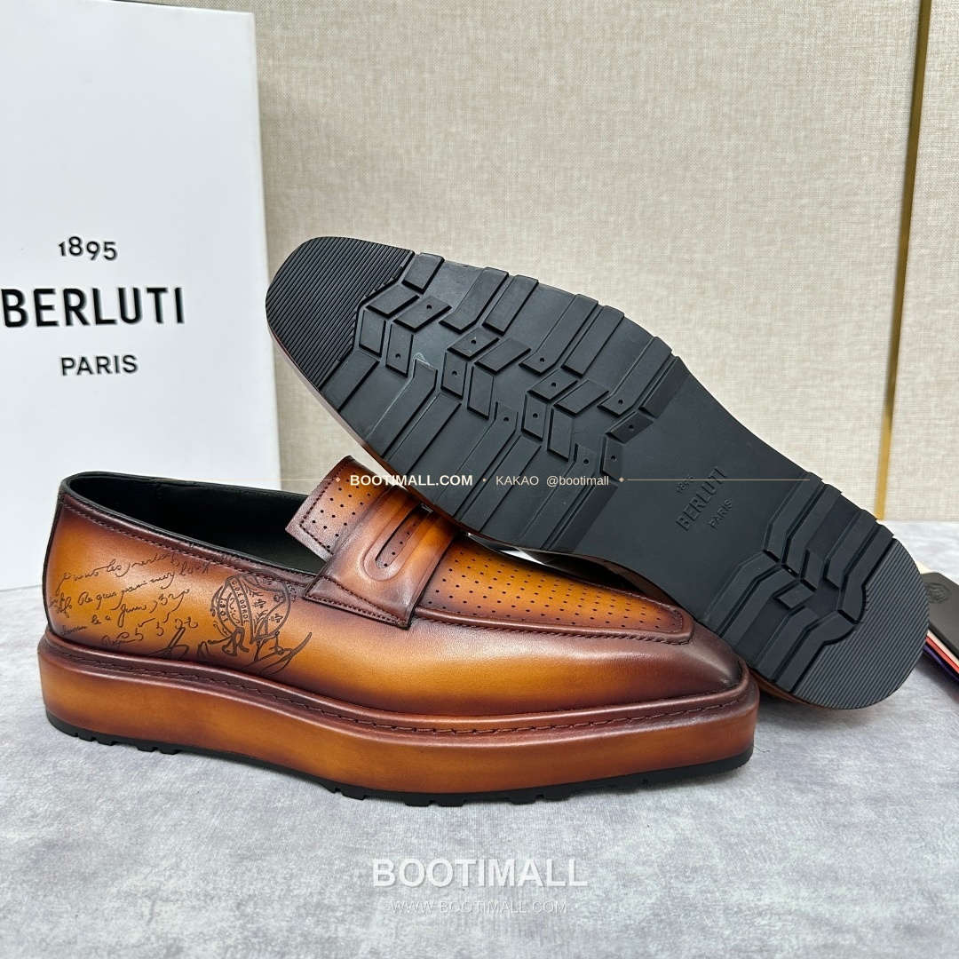 벨루티 베네치아가죽 수공염색 알토 슬립온 옥스퍼드 슈즈 Berluti Venezia Leather Hand Patina Alto Slip-On Oxford Shoes 17