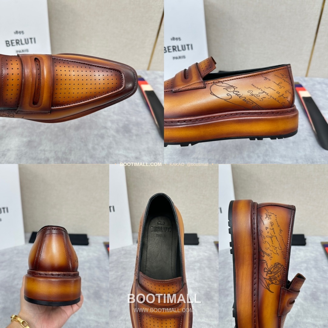 벨루티 베네치아가죽 수공염색 알토 슬립온 옥스퍼드 슈즈 Berluti Venezia Leather Hand Patina Alto Slip-On Oxford Shoes 18