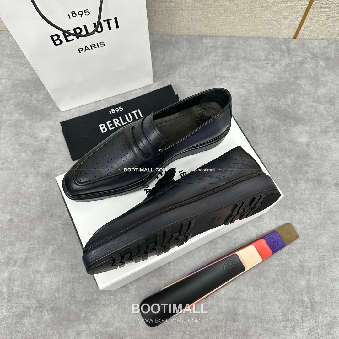 벨루티 베네치아가죽 수공염색 알토 슬립온 옥스퍼드 슈즈 Berluti Venezia Leather Hand Patina Alto Slip-On Oxford Shoes 3