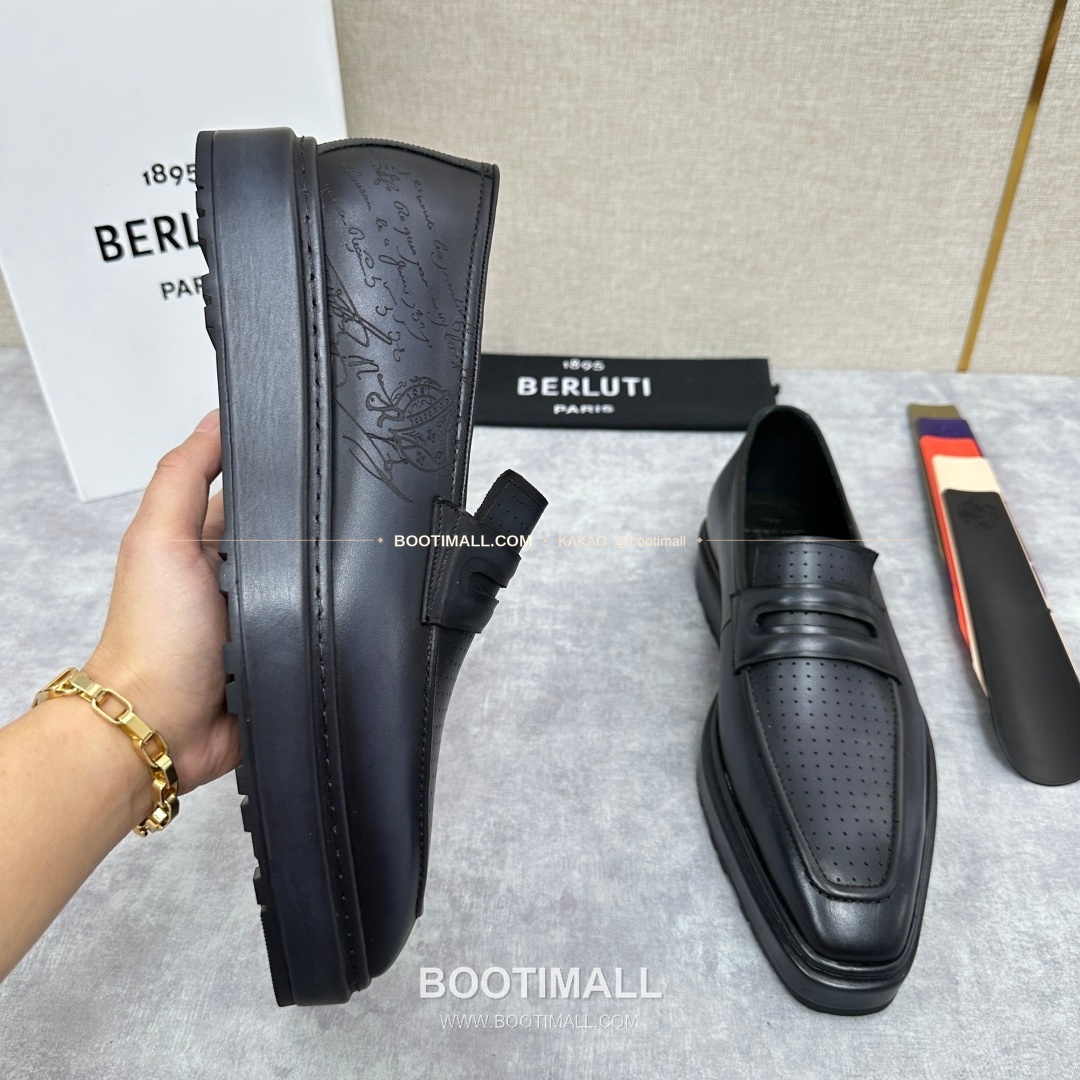 벨루티 베네치아가죽 수공염색 알토 슬립온 옥스퍼드 슈즈 Berluti Venezia Leather Hand Patina Alto Slip-On Oxford Shoes 4