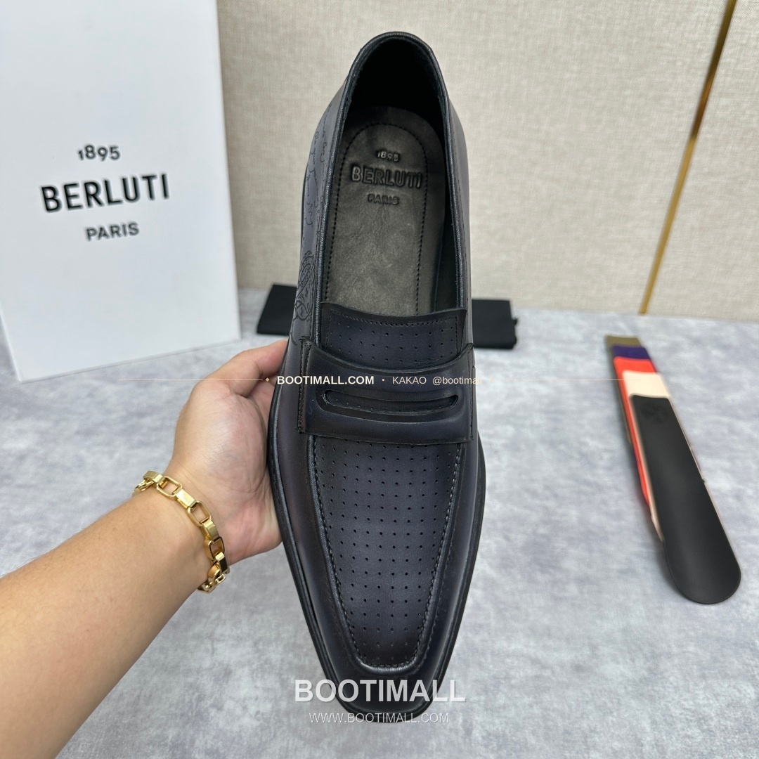 벨루티 베네치아가죽 수공염색 알토 슬립온 옥스퍼드 슈즈 Berluti Venezia Leather Hand Patina Alto Slip-On Oxford Shoes 5