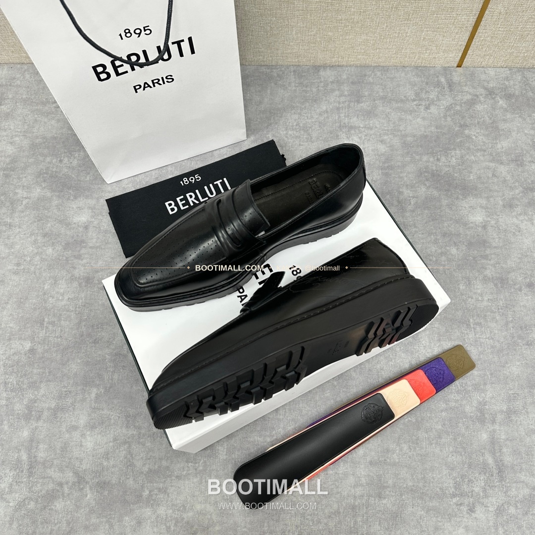 벨루티 베네치아가죽 수공염색 알토 슬립온 옥스퍼드 슈즈 Berluti Venezia Leather Hand Patina Alto Slip-On Oxford Shoes 3