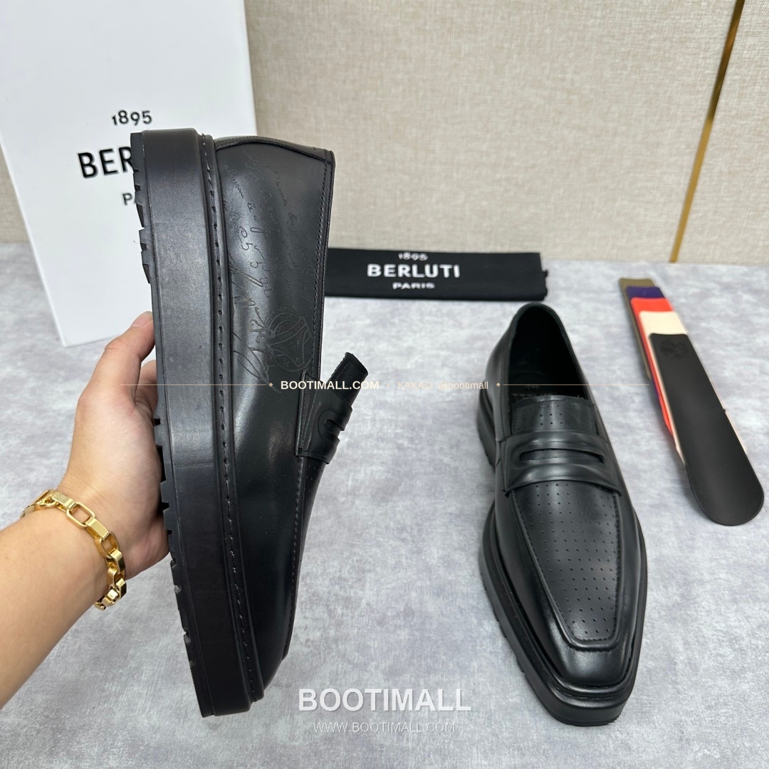 벨루티 베네치아가죽 수공염색 알토 슬립온 옥스퍼드 슈즈 Berluti Venezia Leather Hand Patina Alto Slip-On Oxford Shoes 4