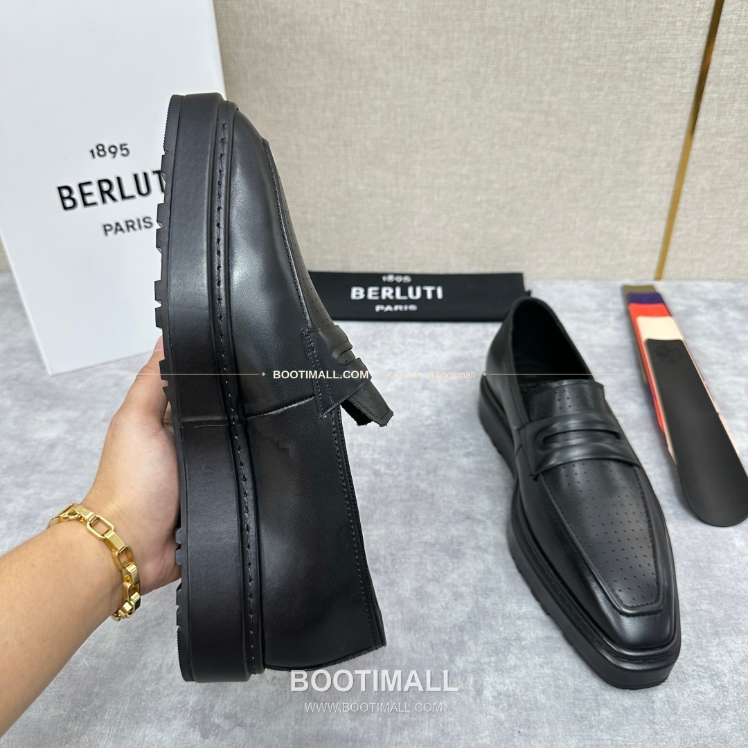 벨루티 베네치아가죽 수공염색 알토 슬립온 옥스퍼드 슈즈 Berluti Venezia Leather Hand Patina Alto Slip-On Oxford Shoes 6