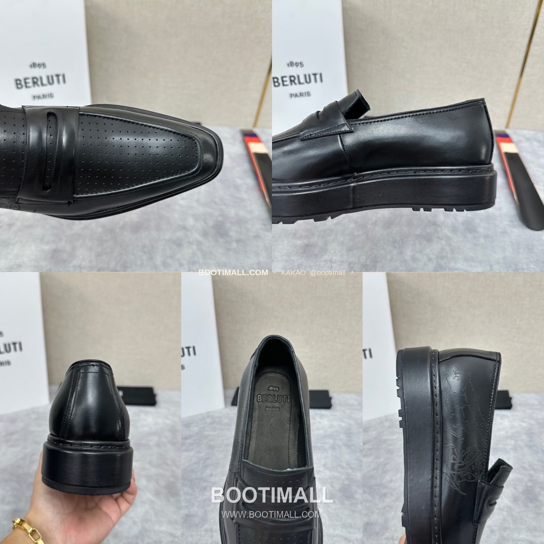 벨루티 베네치아가죽 수공염색 알토 슬립온 옥스퍼드 슈즈 Berluti Venezia Leather Hand Patina Alto Slip-On Oxford Shoes 9