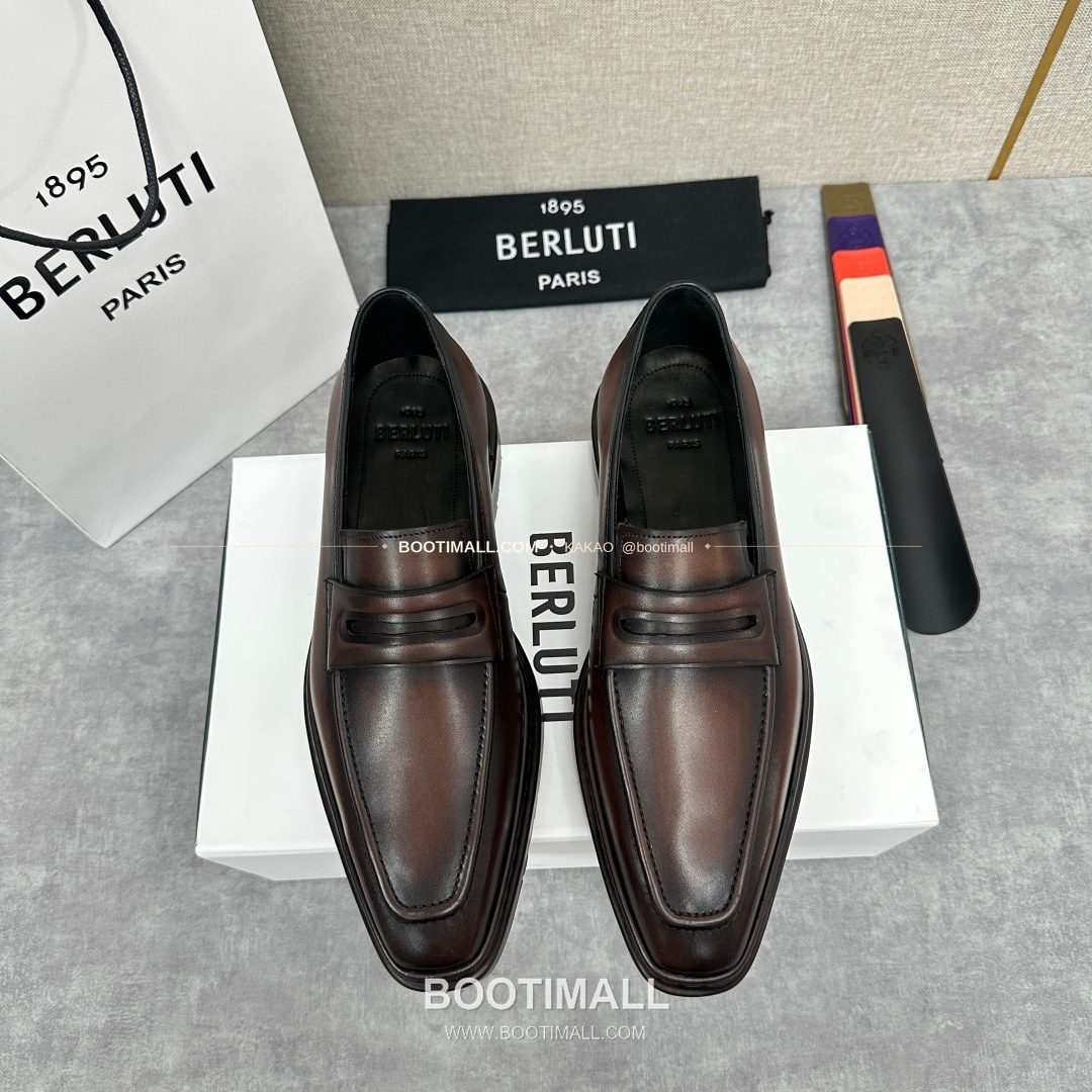 벨루티 베네치아가죽 수공염색 알토 슬립온 옥스퍼드 슈즈 Berluti Venezia Leather Hand Patina Alto Slip-On Oxford Shoes 1