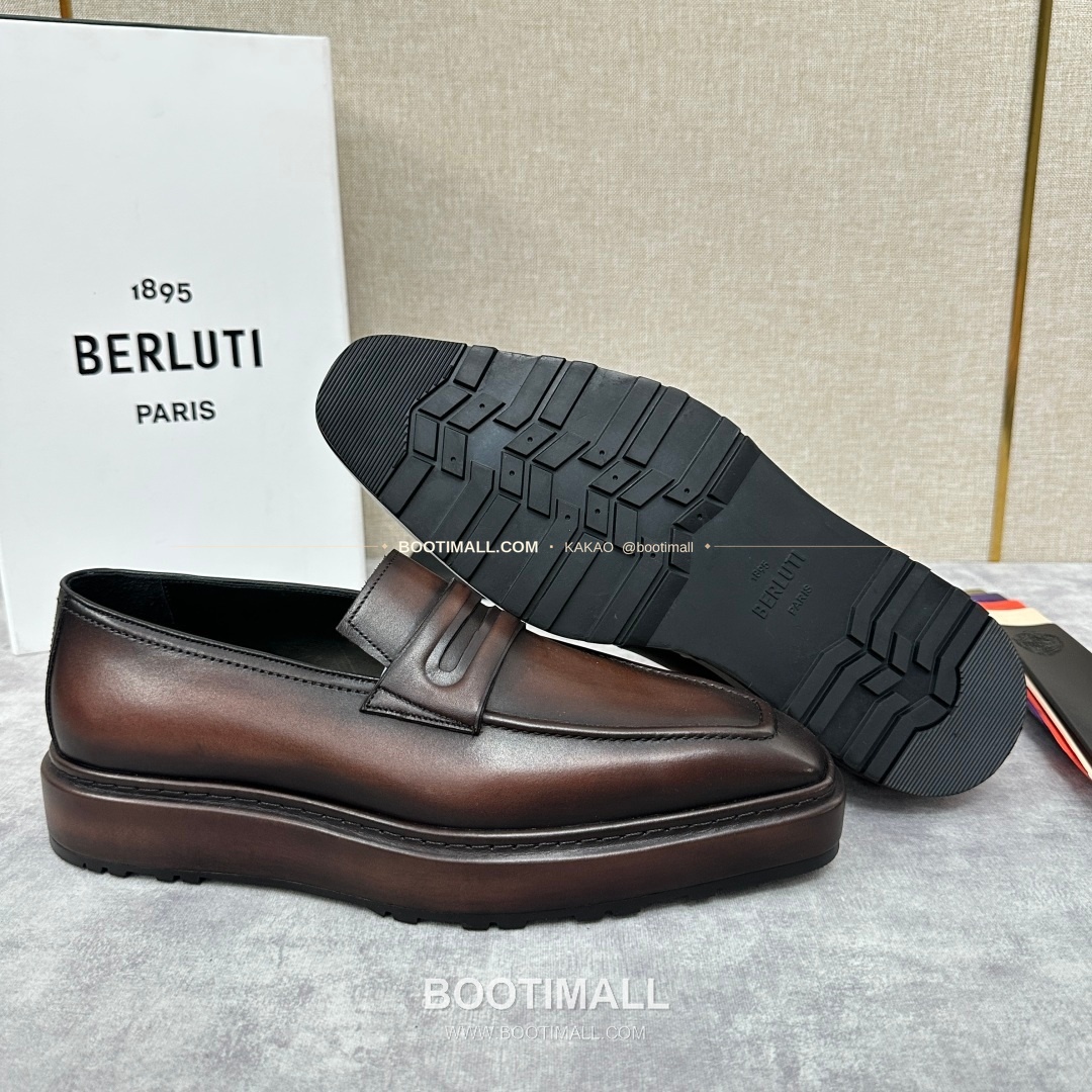벨루티 베네치아가죽 수공염색 알토 슬립온 옥스퍼드 슈즈 Berluti Venezia Leather Hand Patina Alto Slip-On Oxford Shoes 8