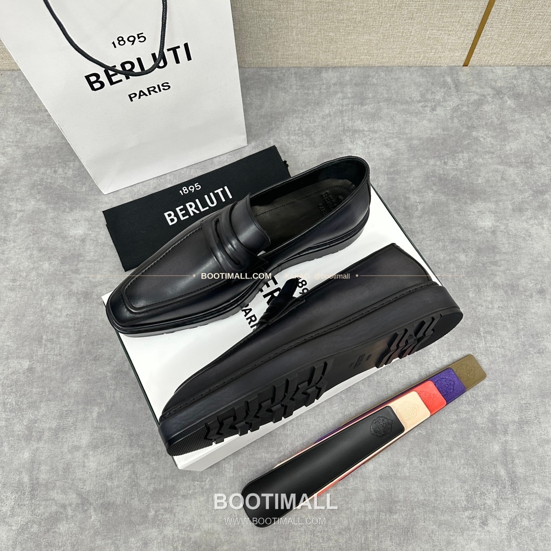 벨루티 베네치아가죽 수공염색 알토 슬립온 옥스퍼드 슈즈 Berluti Venezia Leather Hand Patina Alto Slip-On Oxford Shoes 3