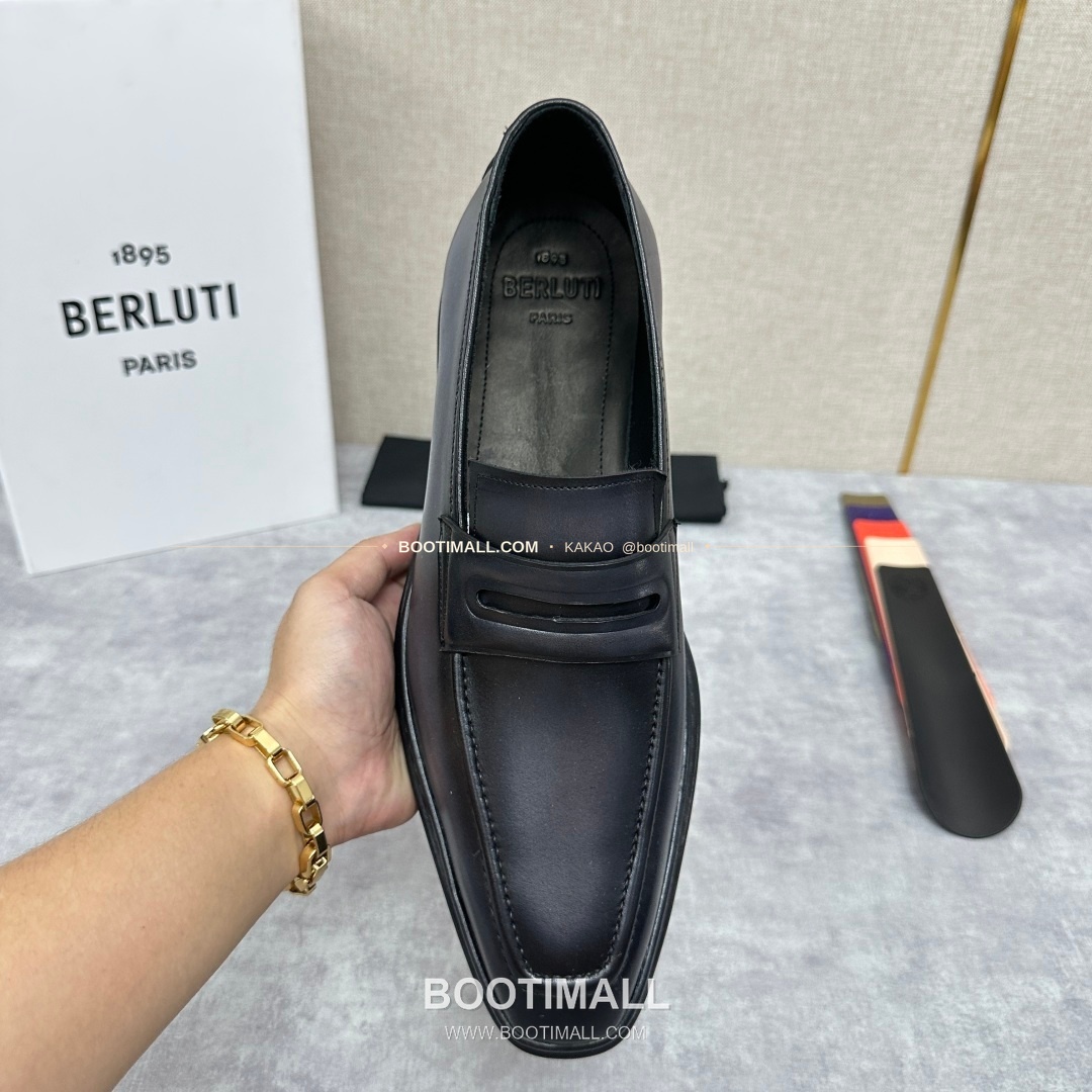 벨루티 베네치아가죽 수공염색 알토 슬립온 옥스퍼드 슈즈 Berluti Venezia Leather Hand Patina Alto Slip-On Oxford Shoes 5