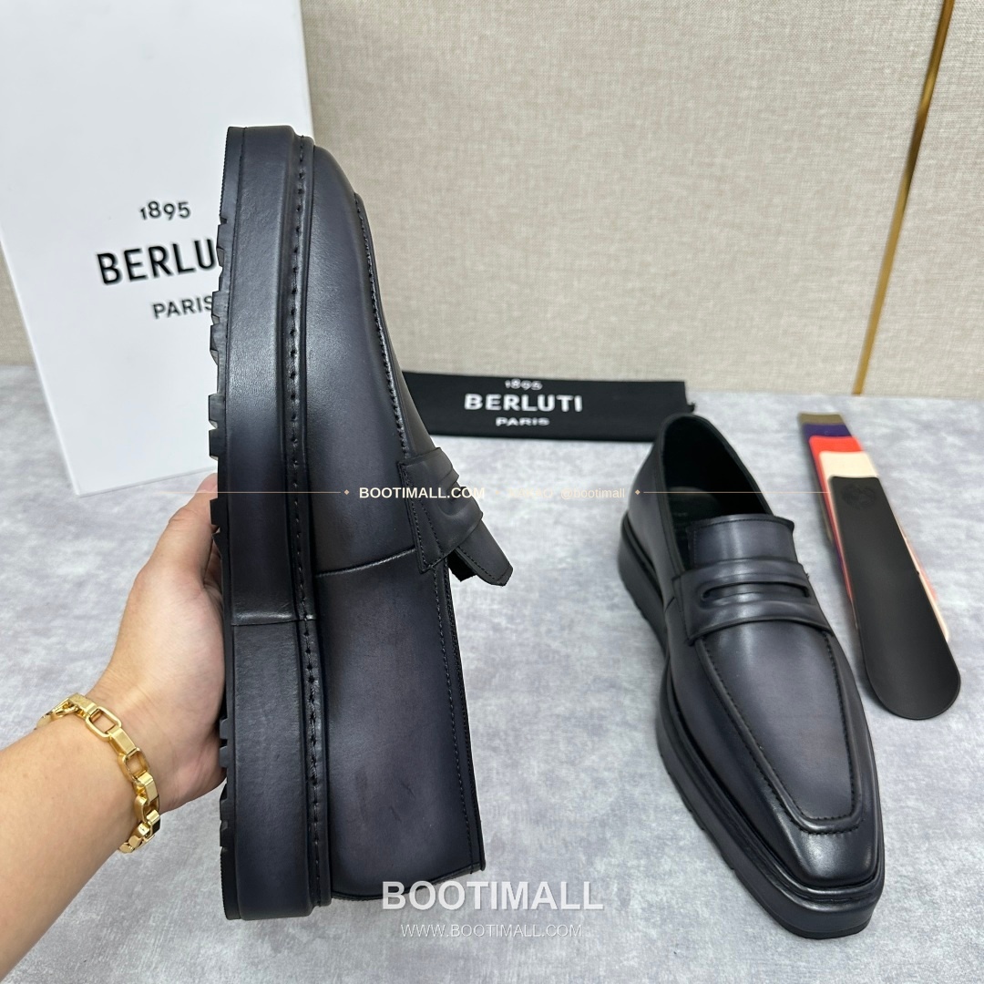 벨루티 베네치아가죽 수공염색 알토 슬립온 옥스퍼드 슈즈 Berluti Venezia Leather Hand Patina Alto Slip-On Oxford Shoes 6