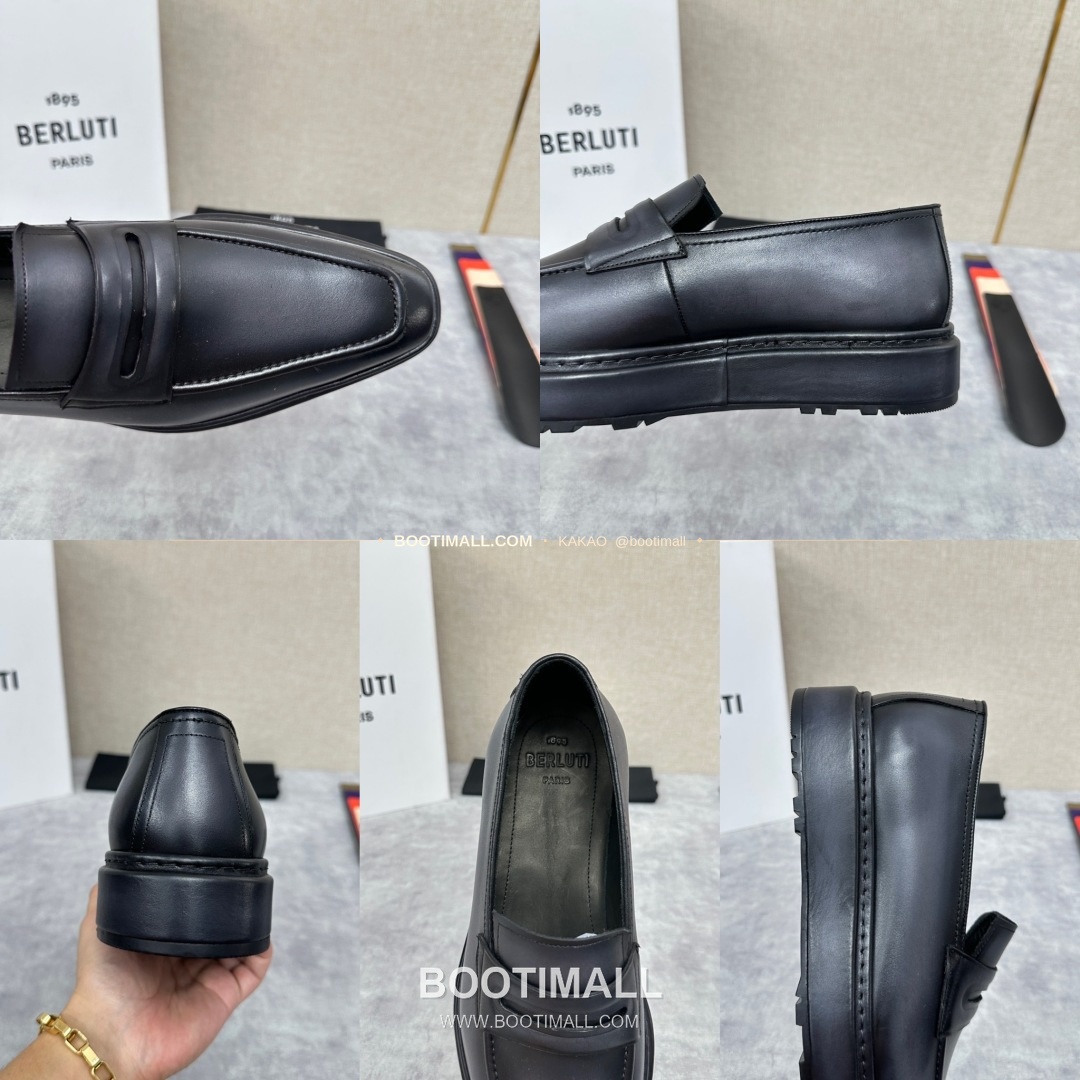 벨루티 베네치아가죽 수공염색 알토 슬립온 옥스퍼드 슈즈 Berluti Venezia Leather Hand Patina Alto Slip-On Oxford Shoes 9