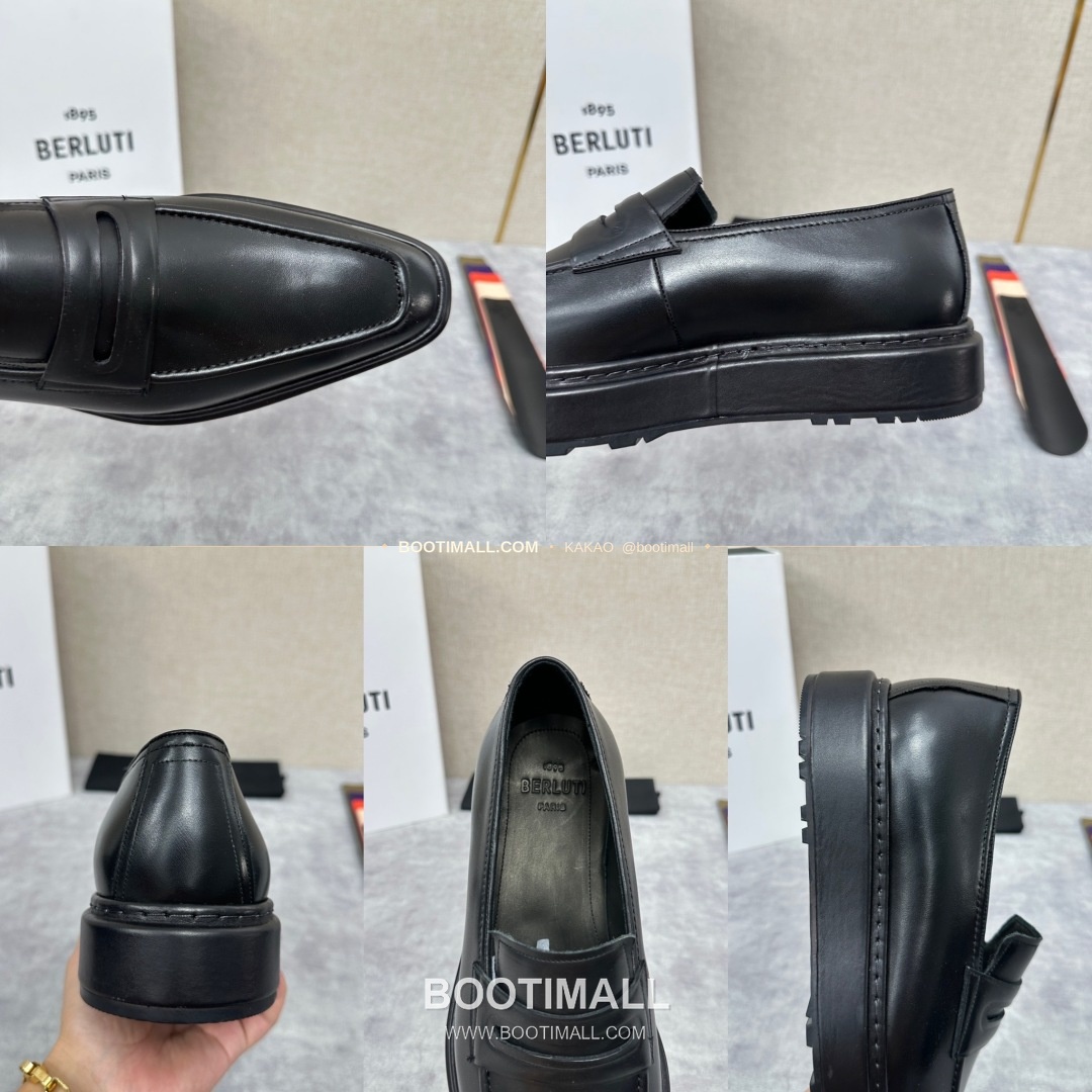 벨루티 베네치아가죽 수공염색 알토 슬립온 옥스퍼드 슈즈 Berluti Venezia Leather Hand Patina Alto Slip-On Oxford Shoes 9