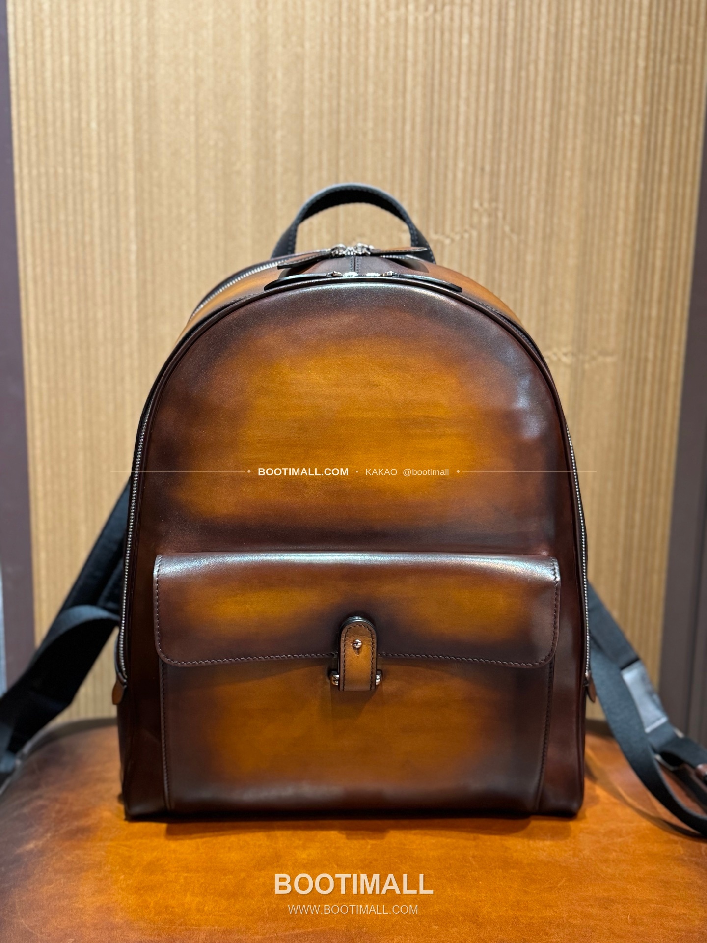벨루티 베네치아 스크리토 파티나 레더 브라운 백팩 Berluti Venezia Scritto Patina Leather Brown Backpack 44cm 1