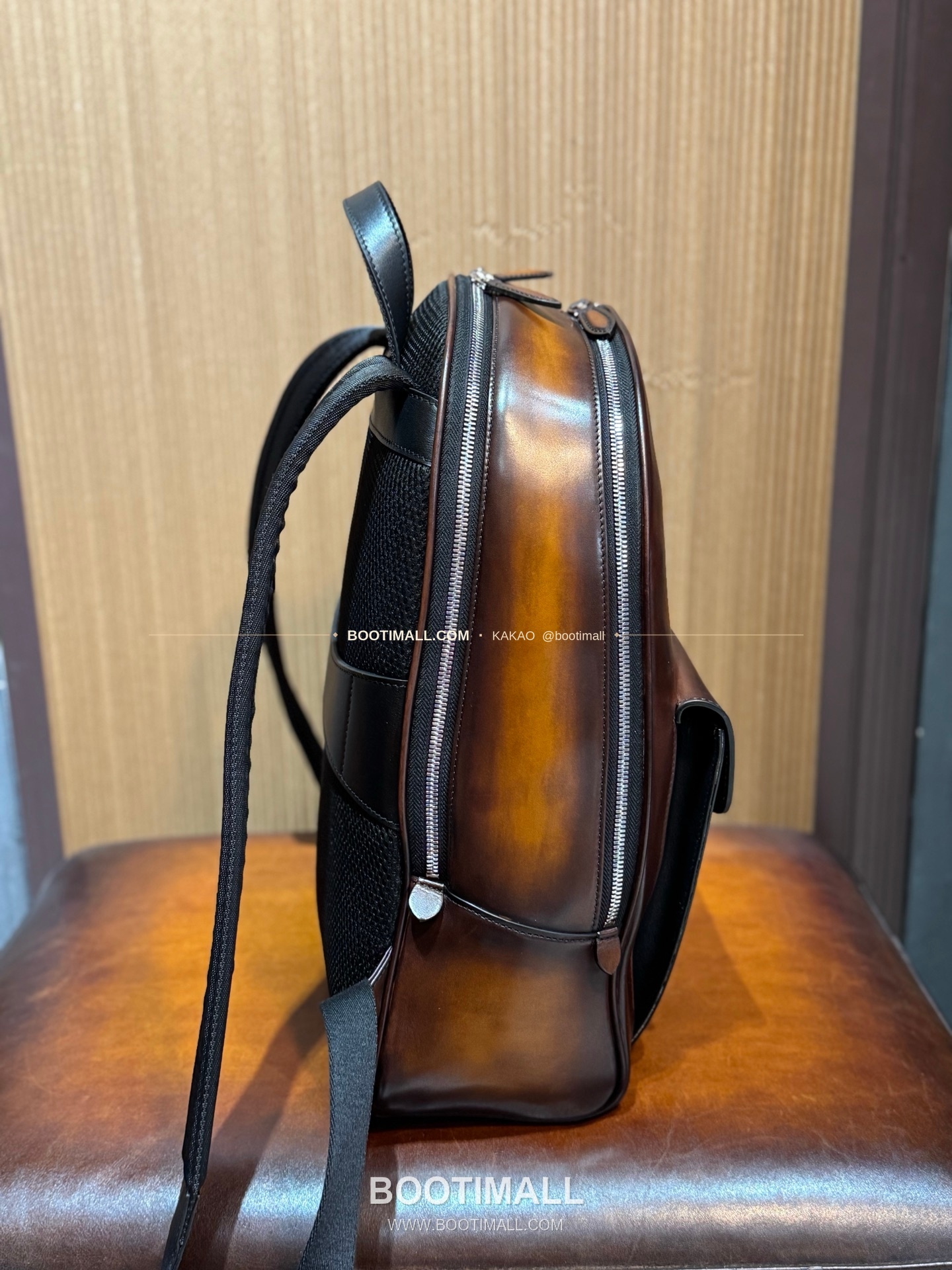 벨루티 베네치아 스크리토 파티나 레더 브라운 백팩 Berluti Venezia Scritto Patina Leather Brown Backpack 44cm 3