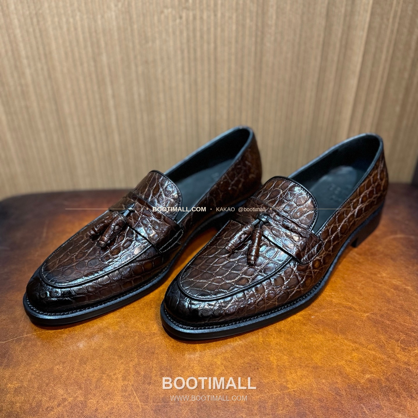 프라다 나일악어가죽 블랙 굿이어 로퍼 Prada Nile Crocodile Leather Black Goodyear Loafers 3