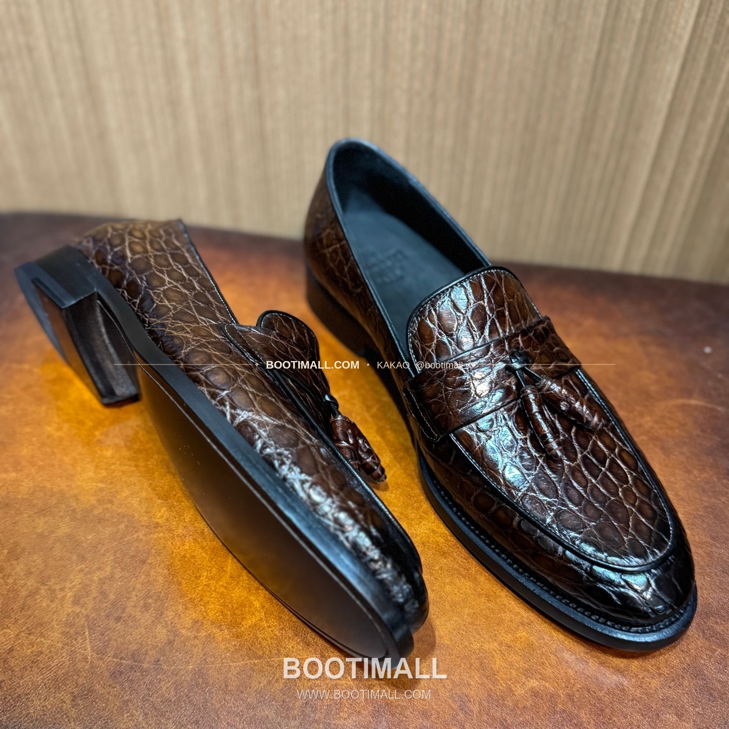 프라다 나일악어가죽 블랙 굿이어 로퍼 Prada Nile Crocodile Leather Black Goodyear Loafers 6