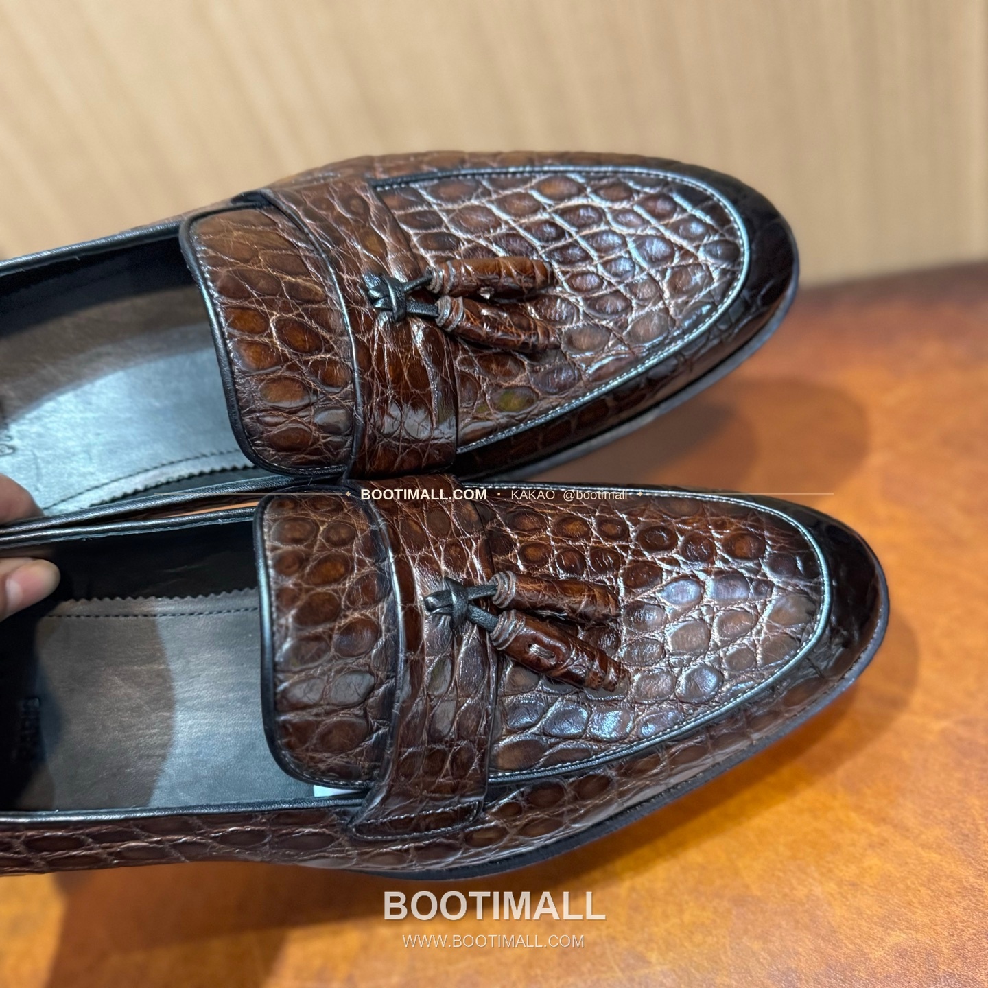 프라다 나일악어가죽 블랙 굿이어 로퍼 Prada Nile Crocodile Leather Black Goodyear Loafers 9