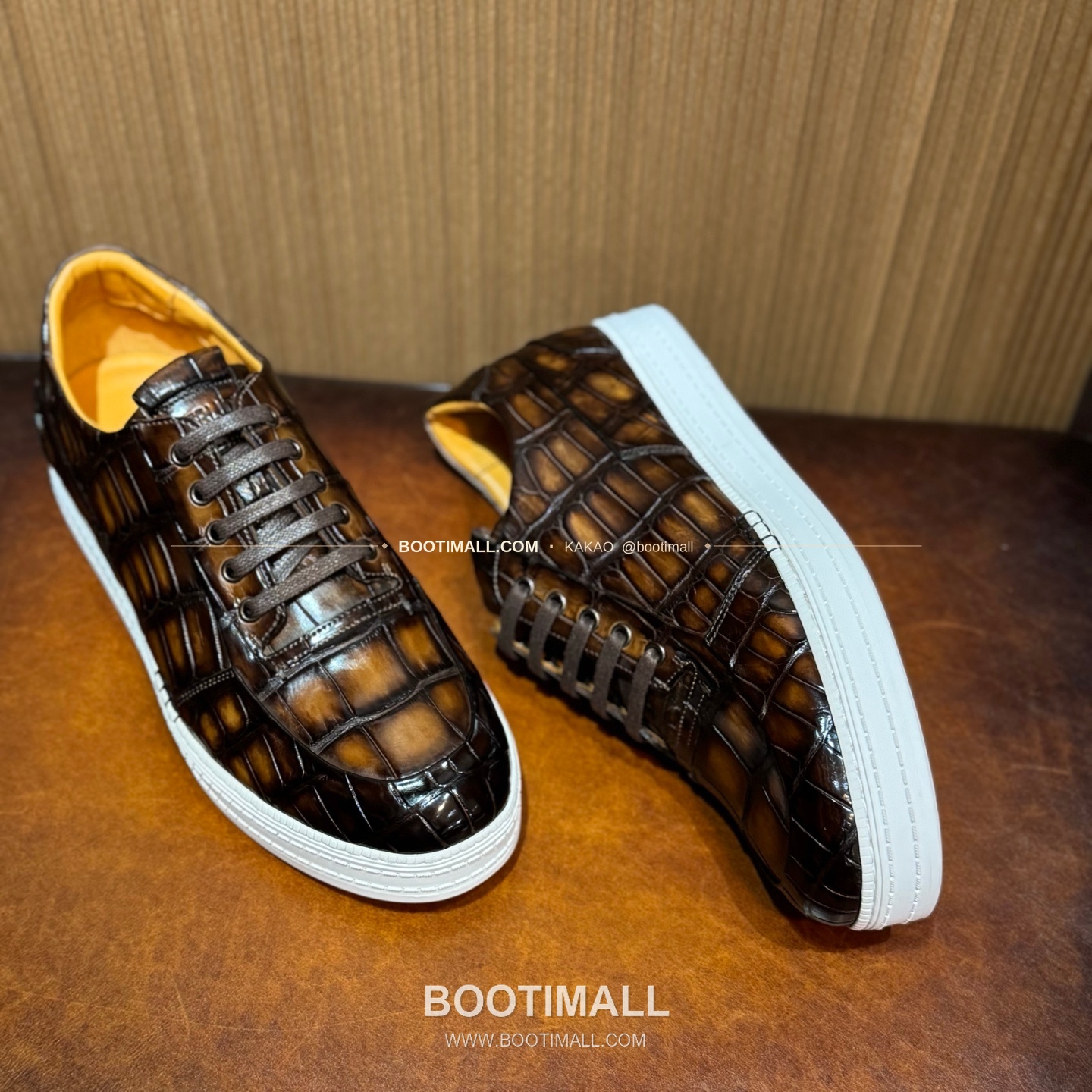 벨루티 악어가죽 파티나 블랙 캐주얼 스니커즈 Berluti Crocodile Leather Patina Black Casual Sneakers 4