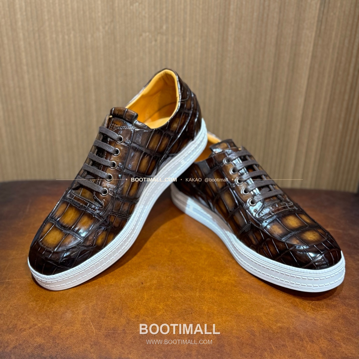 벨루티 악어가죽 파티나 블랙 캐주얼 스니커즈 Berluti Crocodile Leather Patina Black Casual Sneakers 6