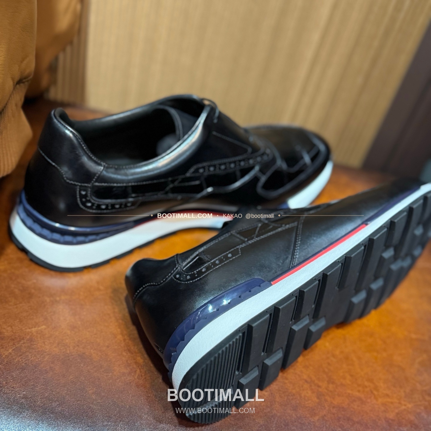 벨루티 소가죽 악어가죽 파티나 스니커즈 Berluti Calfskin Crocodile Leather Patina Black Sneakers 6