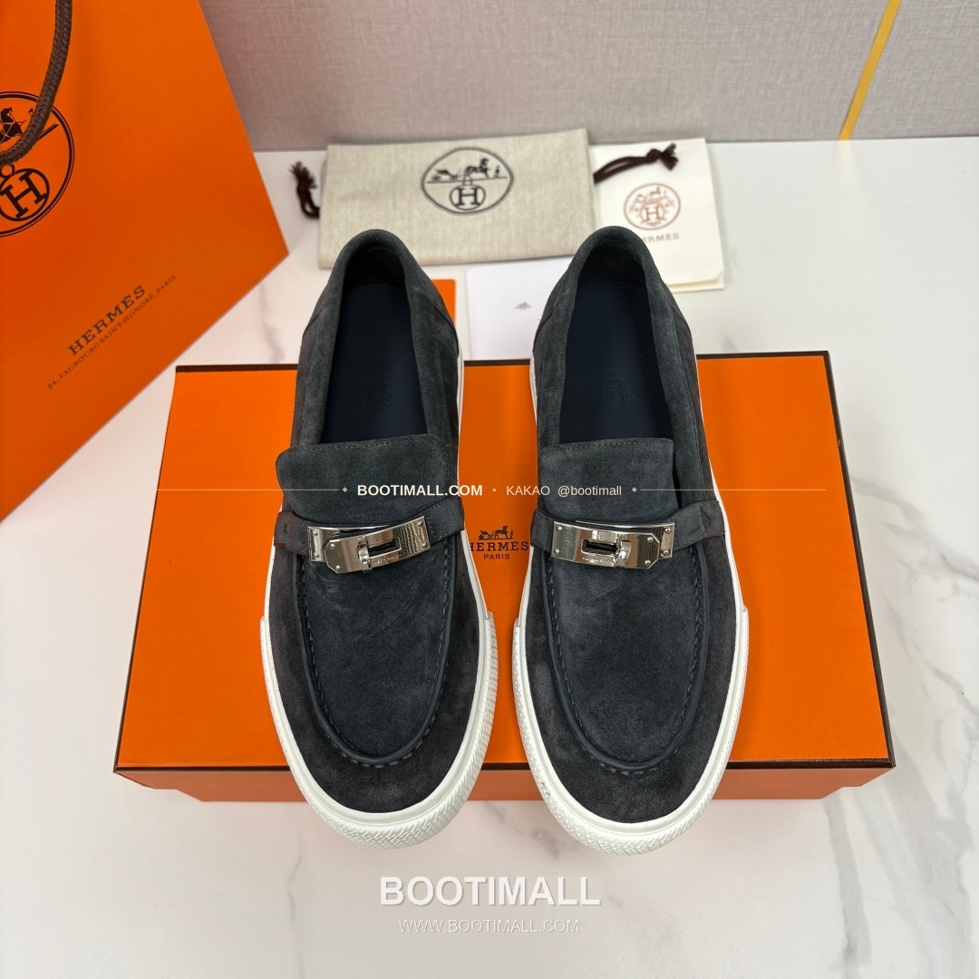 에르메스 조브 켈리 송아지가죽 로퍼 Hermes Job Kelly Calfskin Black Loafers 1