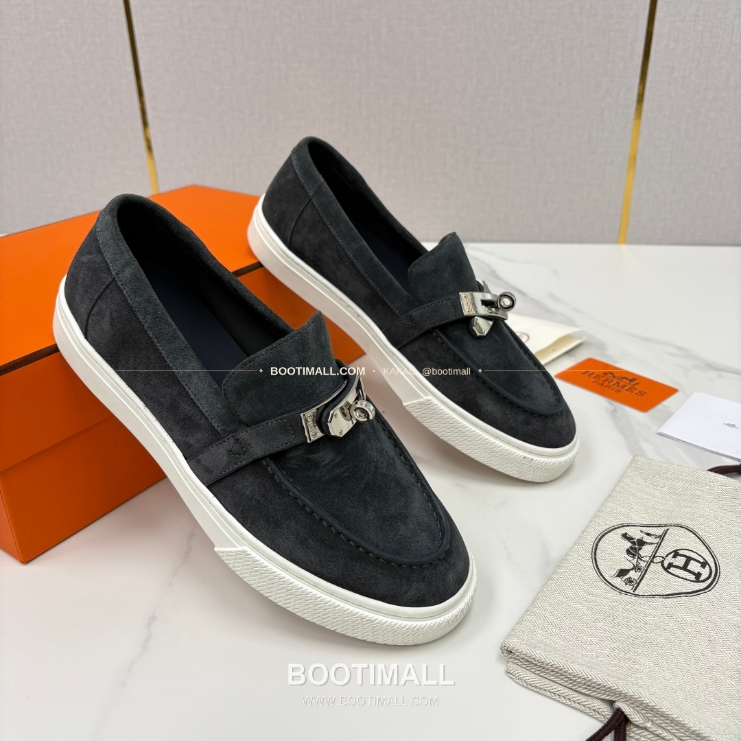 에르메스 조브 켈리 송아지가죽 로퍼 Hermes Job Kelly Calfskin Black Loafers 2