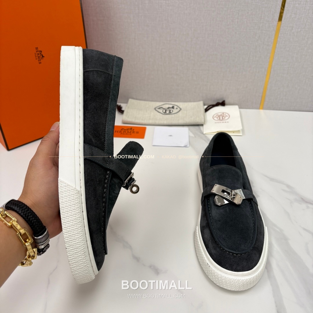 에르메스 조브 켈리 송아지가죽 로퍼 Hermes Job Kelly Calfskin Black Loafers 4