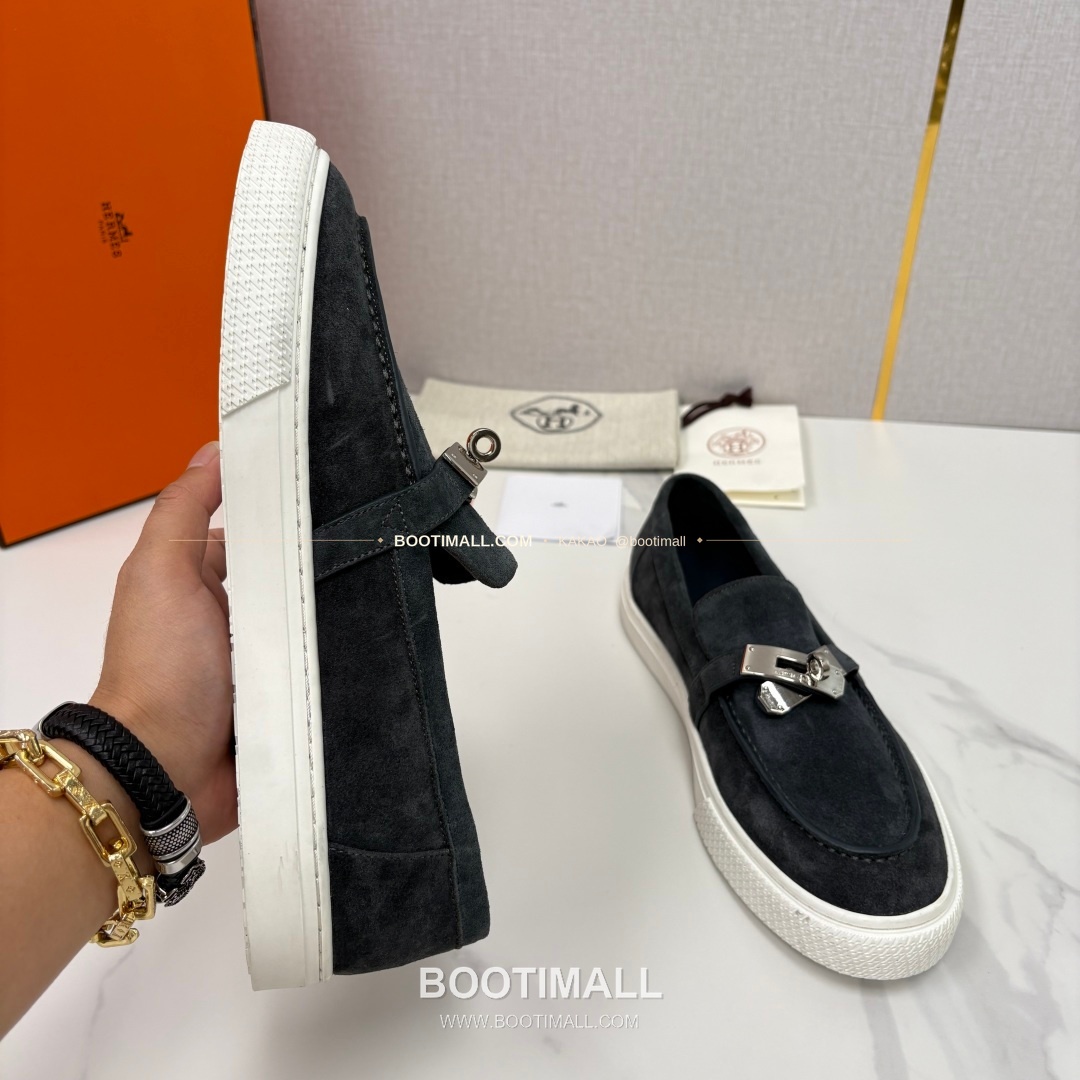 에르메스 조브 켈리 송아지가죽 로퍼 Hermes Job Kelly Calfskin Black Loafers 6