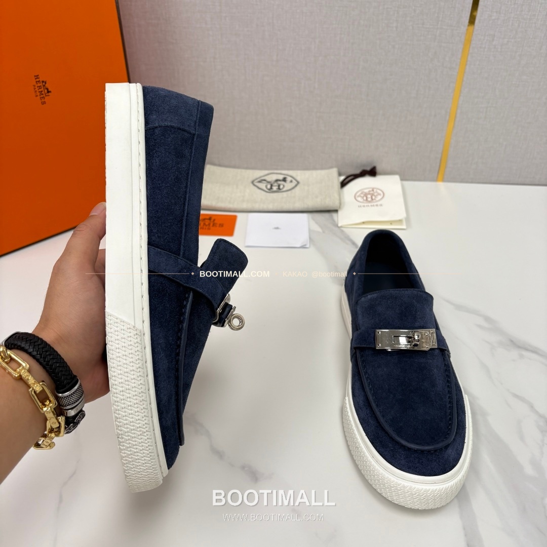 에르메스 조브 켈리 송아지가죽 로퍼 Hermes Job Kelly Calfskin Black Loafers 4