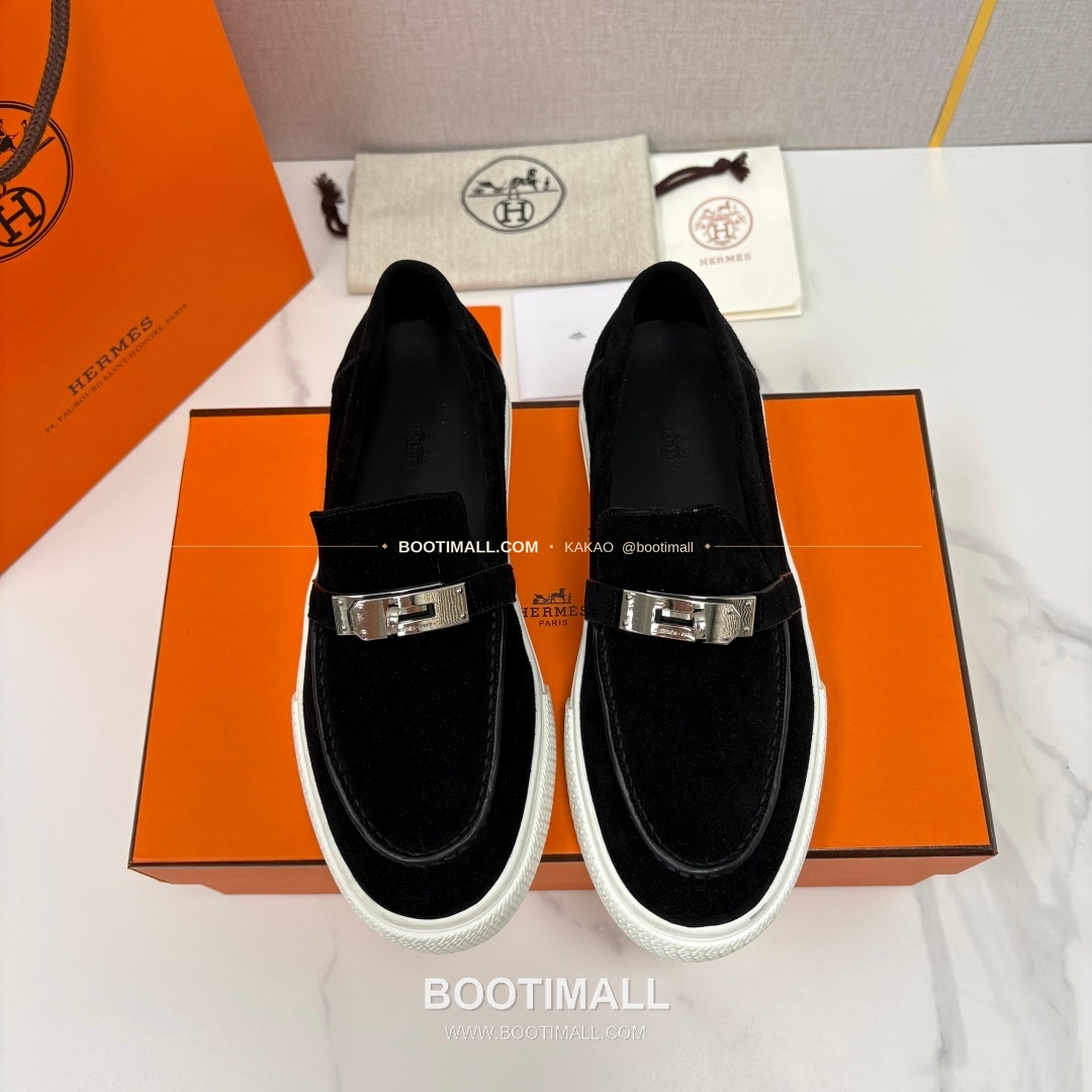 에르메스 조브 켈리 송아지가죽 로퍼 Hermes Job Kelly Calfskin Black Loafers 1