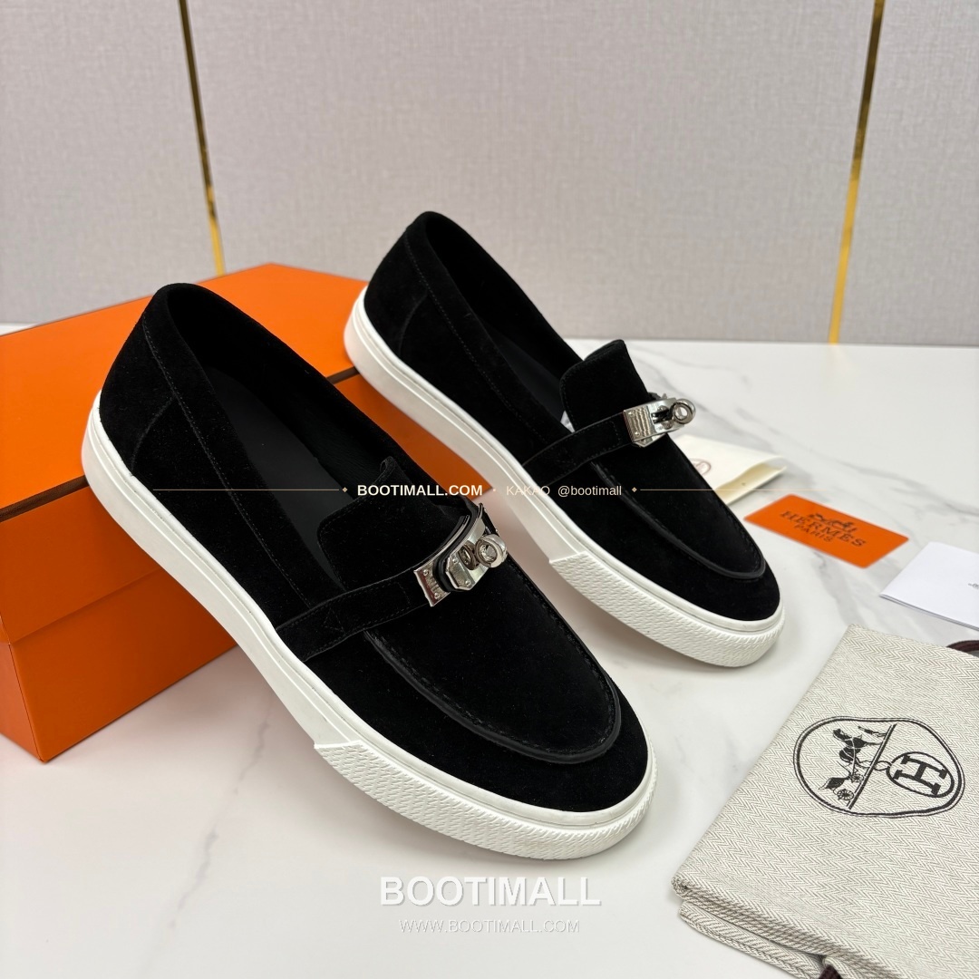 에르메스 조브 켈리 송아지가죽 로퍼 Hermes Job Kelly Calfskin Black Loafers 2
