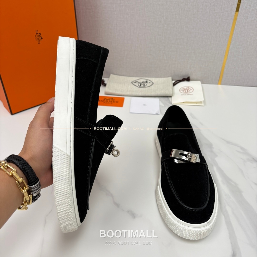 에르메스 조브 켈리 송아지가죽 로퍼 Hermes Job Kelly Calfskin Black Loafers 4