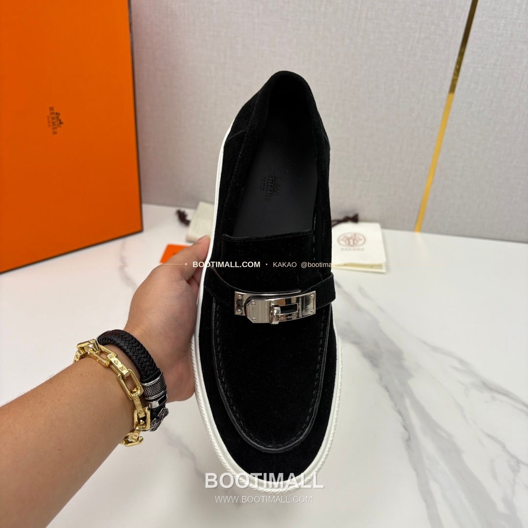 에르메스 조브 켈리 송아지가죽 로퍼 Hermes Job Kelly Calfskin Black Loafers 5