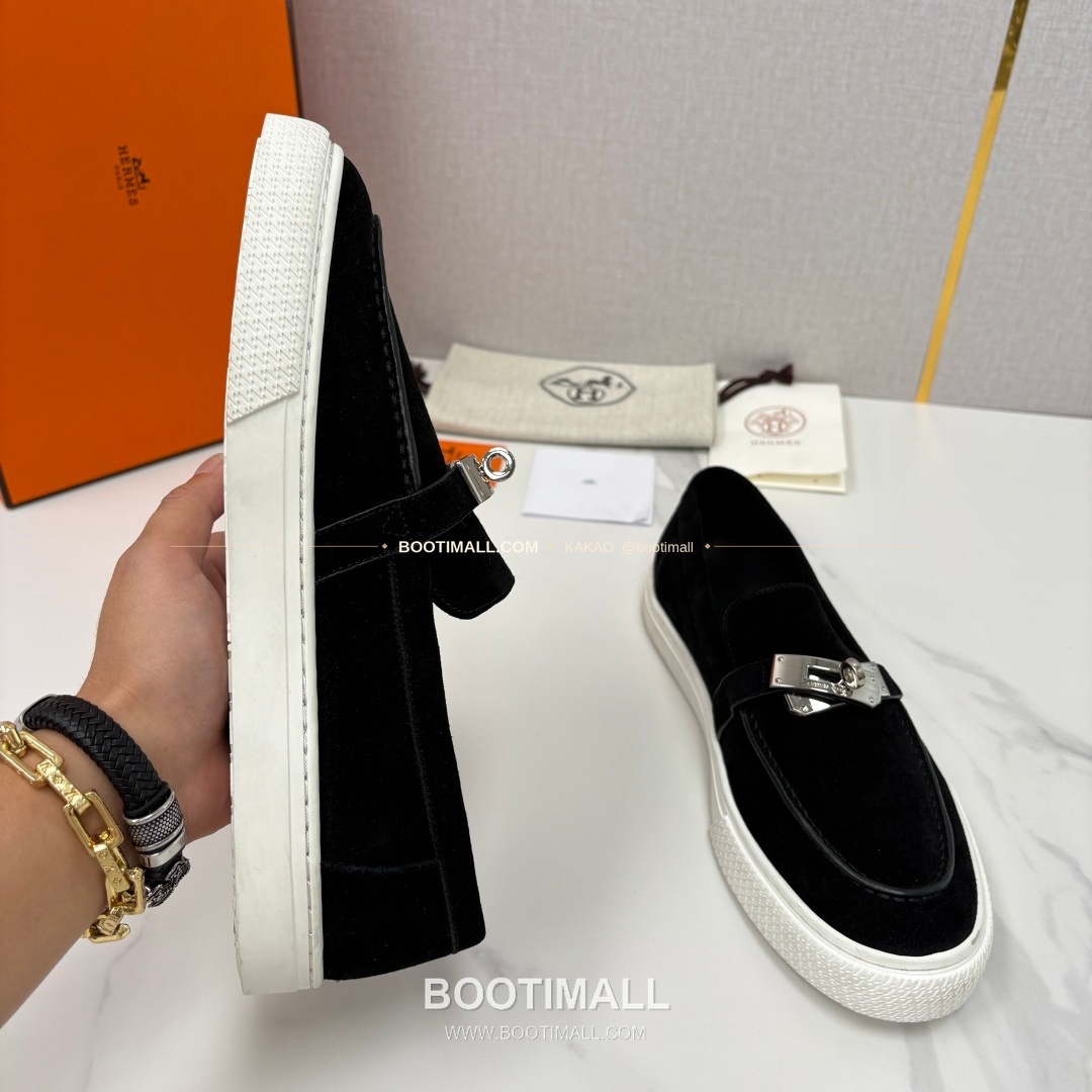 에르메스 조브 켈리 송아지가죽 로퍼 Hermes Job Kelly Calfskin Black Loafers 6