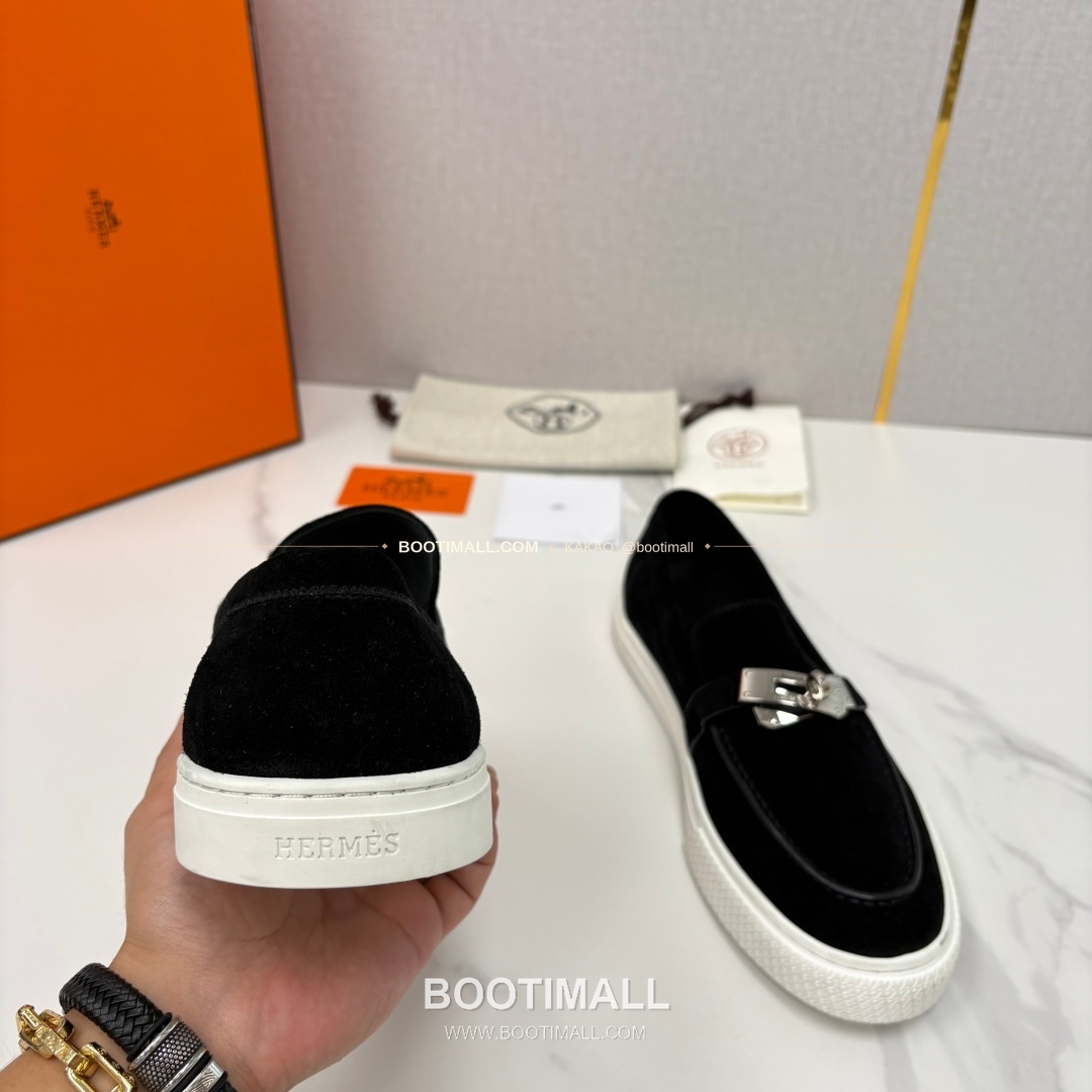 에르메스 조브 켈리 송아지가죽 로퍼 Hermes Job Kelly Calfskin Black Loafers 8