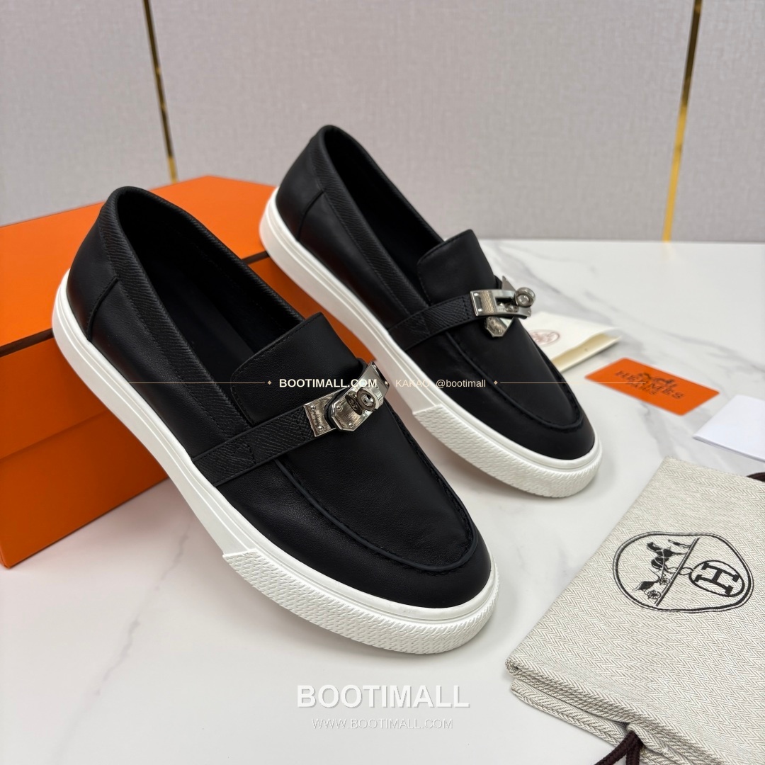 에르메스 조브 켈리 송아지가죽 로퍼 Hermes Job Kelly Calfskin Black Loafers 2