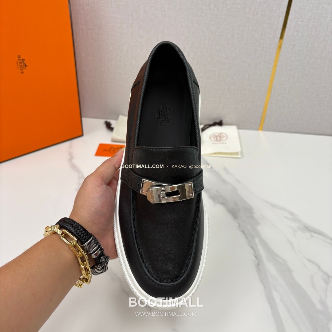 에르메스 조브 켈리 송아지가죽 로퍼 Hermes Job Kelly Calfskin Black Loafers 5