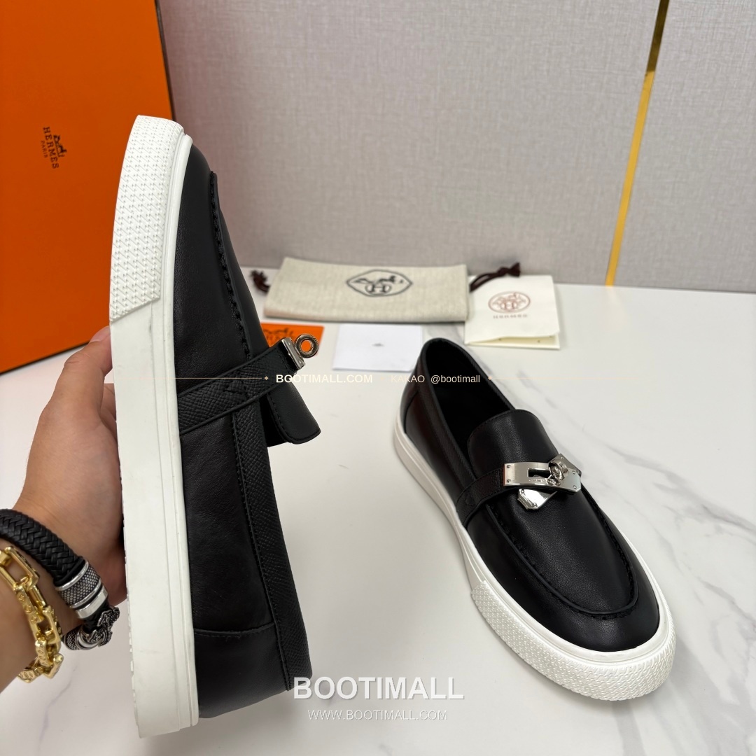 에르메스 조브 켈리 송아지가죽 로퍼 Hermes Job Kelly Calfskin Black Loafers 6