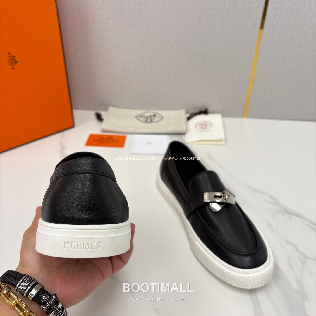 에르메스 조브 켈리 송아지가죽 로퍼 Hermes Job Kelly Calfskin Black Loafers 8